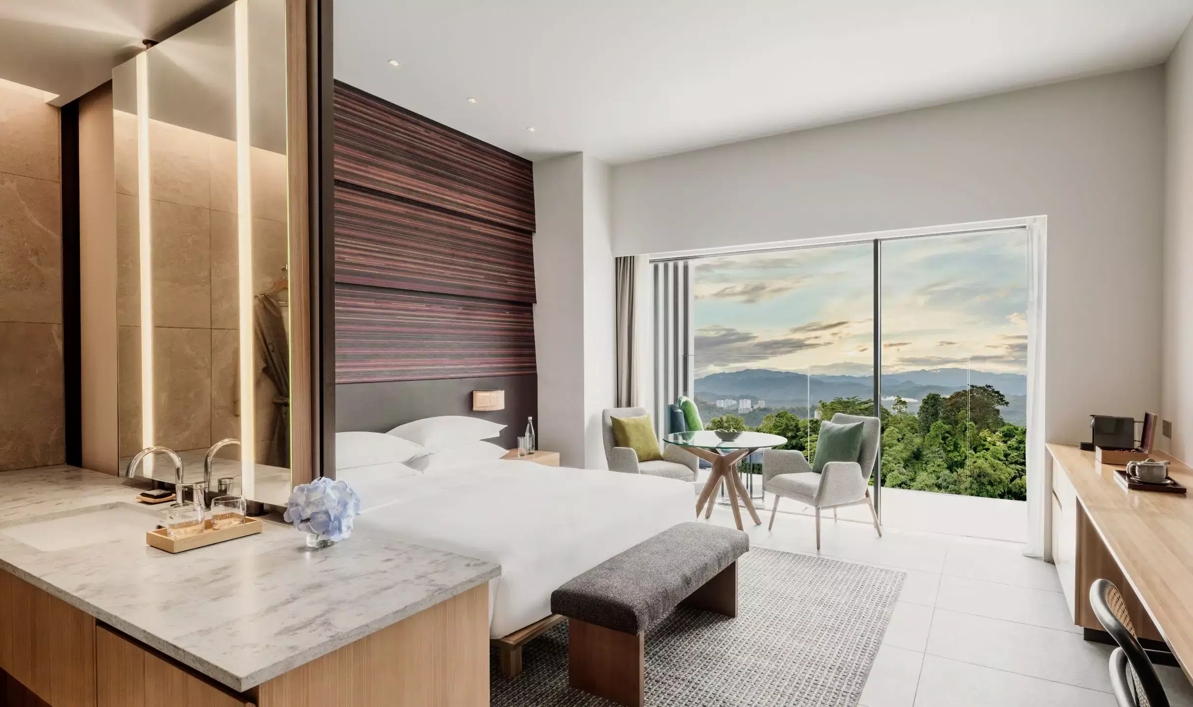 Maleisie Kota Kinabalu Hyatt Centric Standaard Hill View Kamer