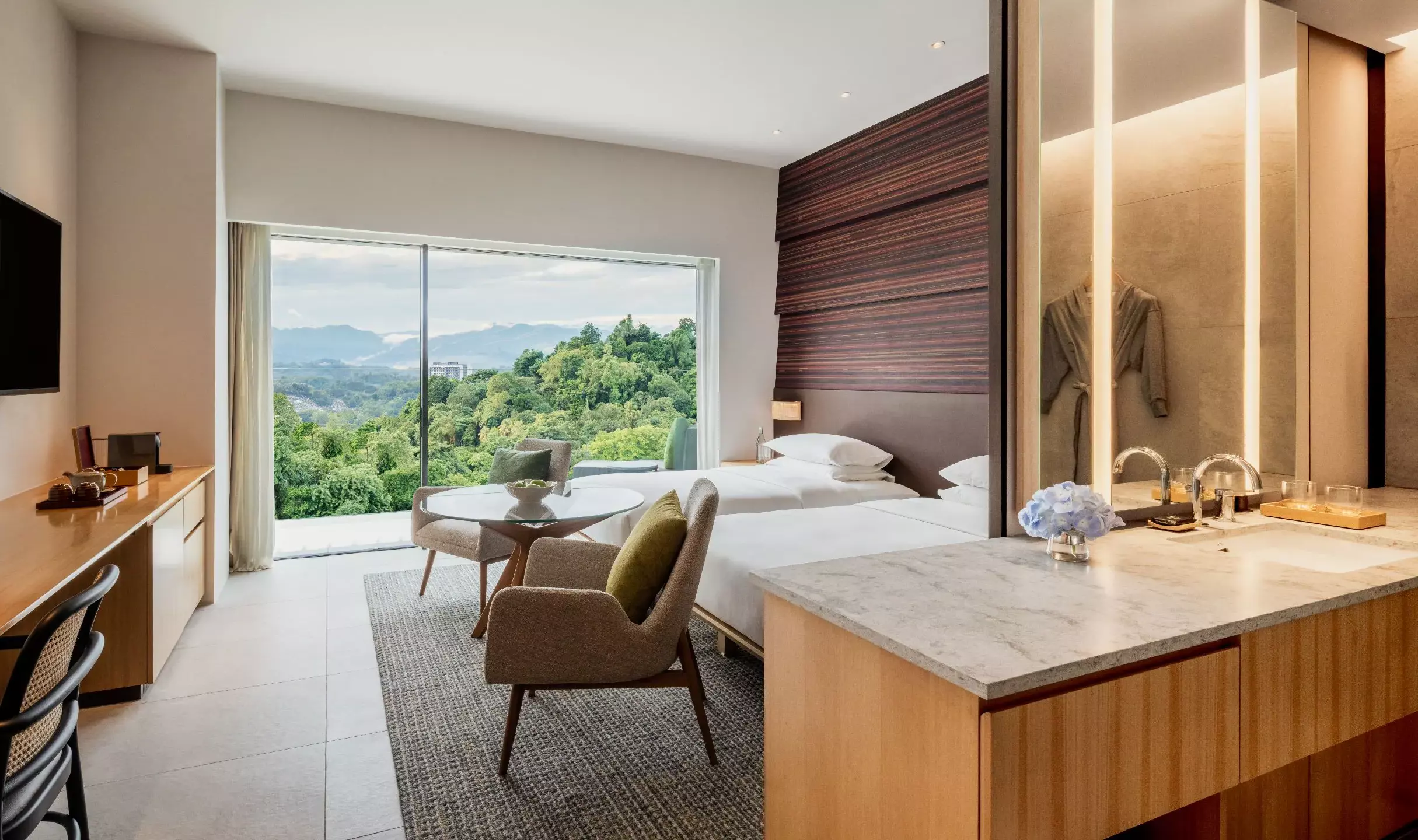 Maleisie Kota Kinabalu Hyatt Centric Standaard Hill View Kamer