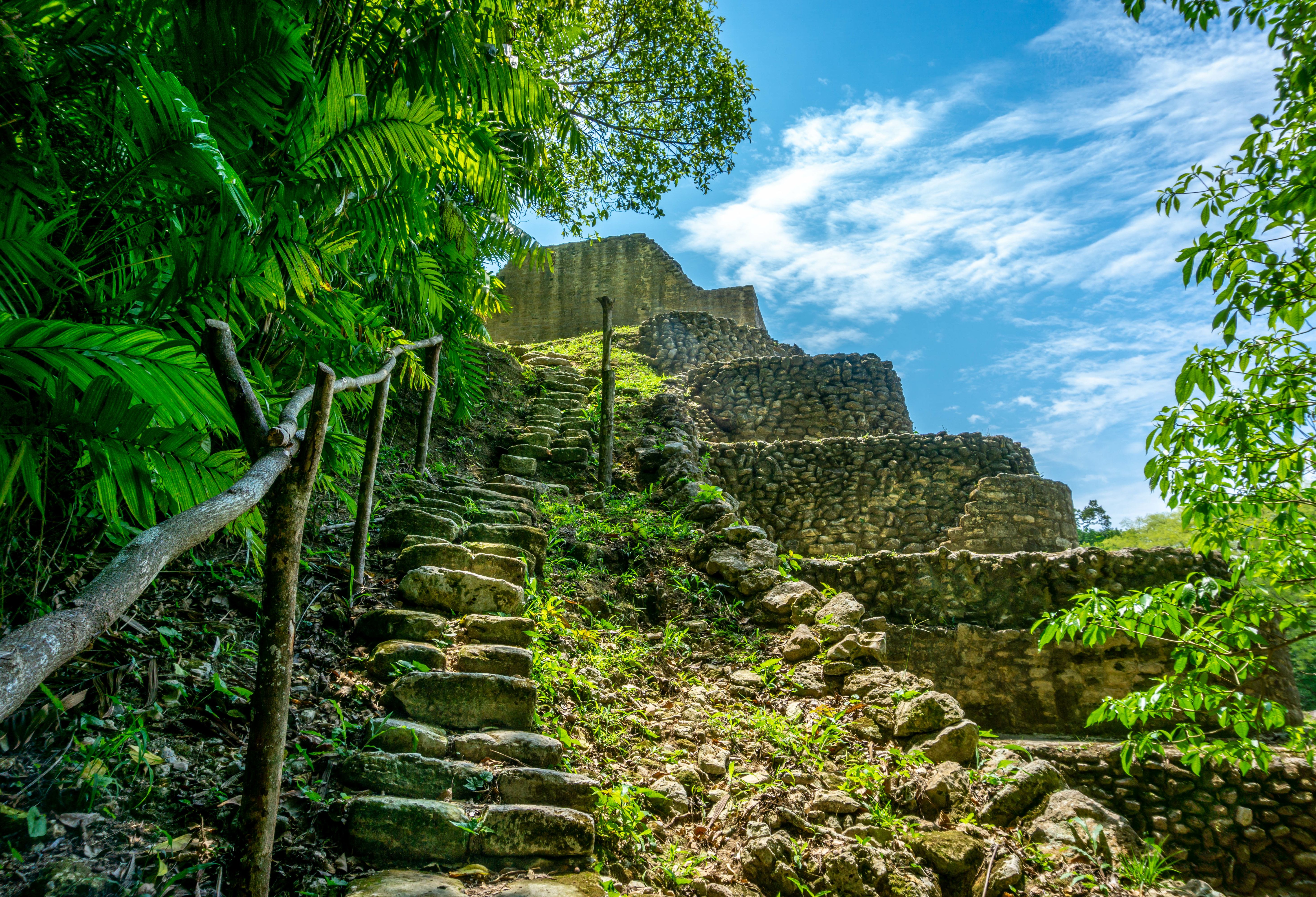 Maya-Stad Caracol in de jungle van Belize