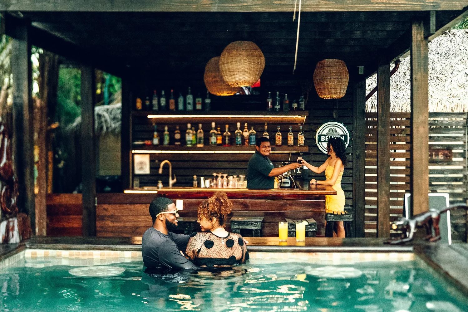 Belize Placencia Caribbean Beach Cabanas Zwembad