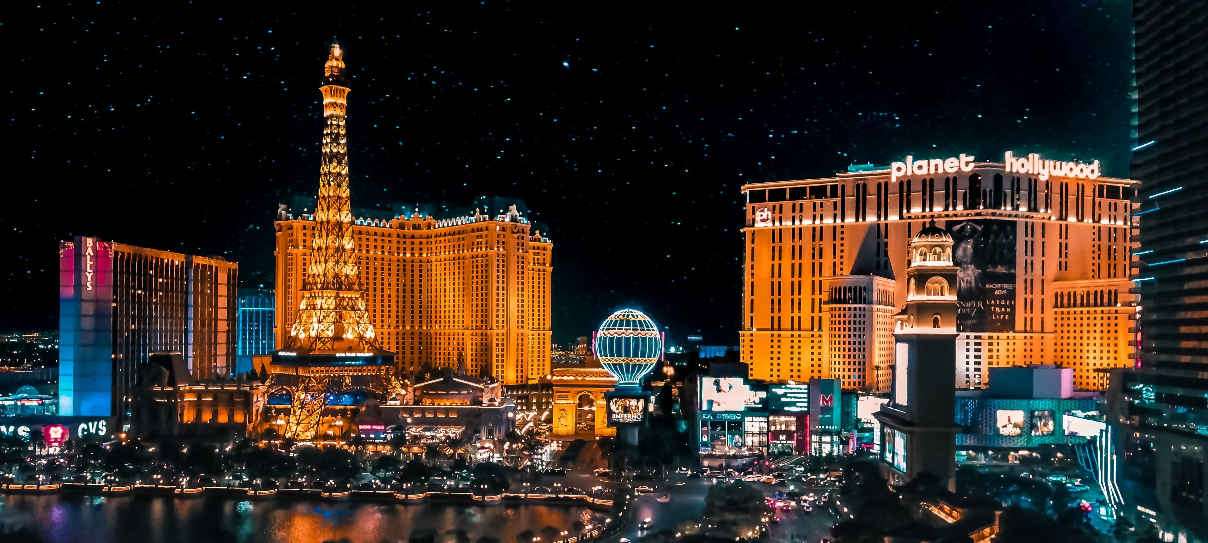 Amerika-Las-vegas-skyline-night
