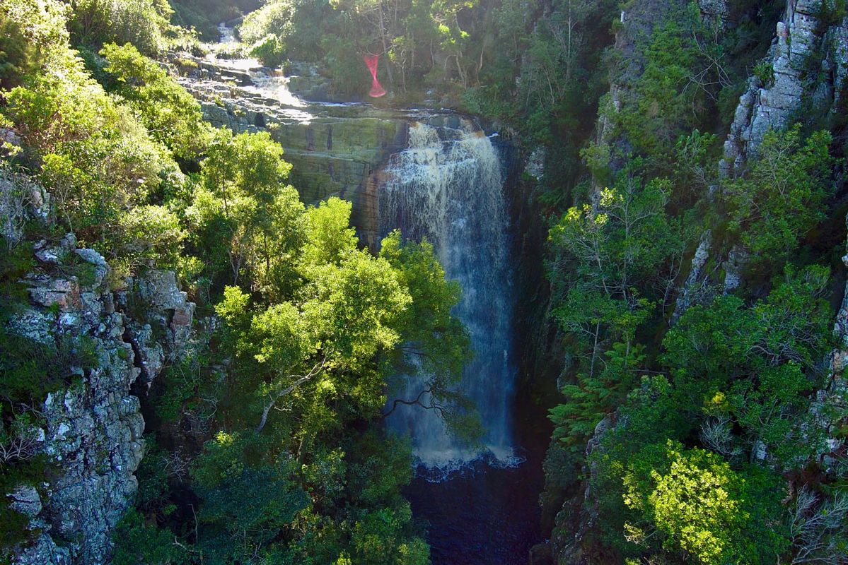 Zuid-Afrika Tsitsikamma Tuinroute The Fernery Lodge Waterval