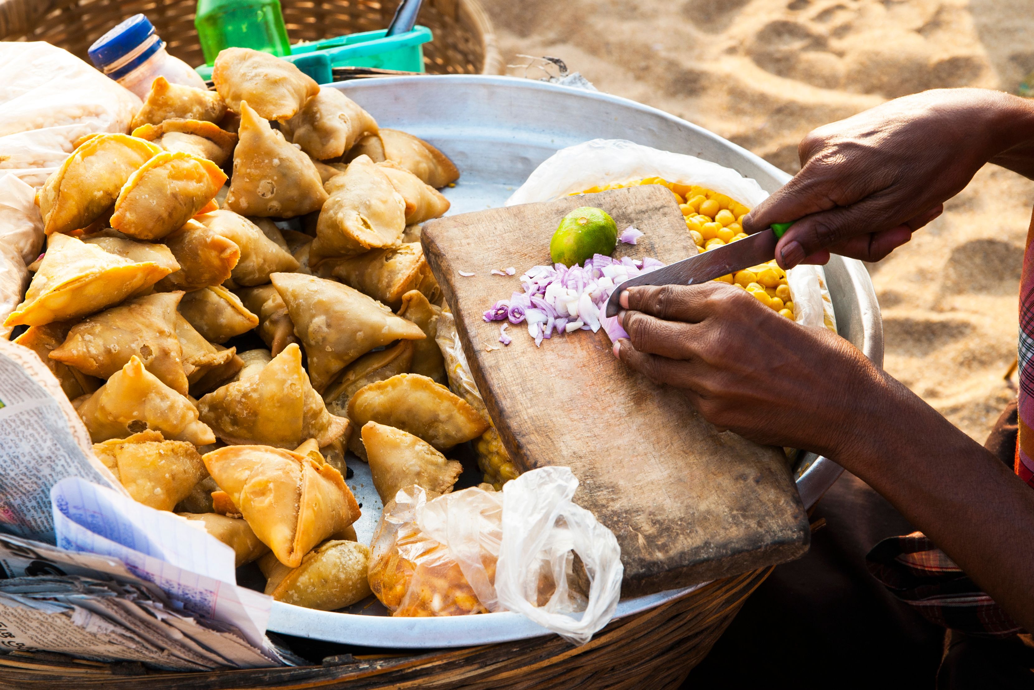 Samosas lokaal streetfood