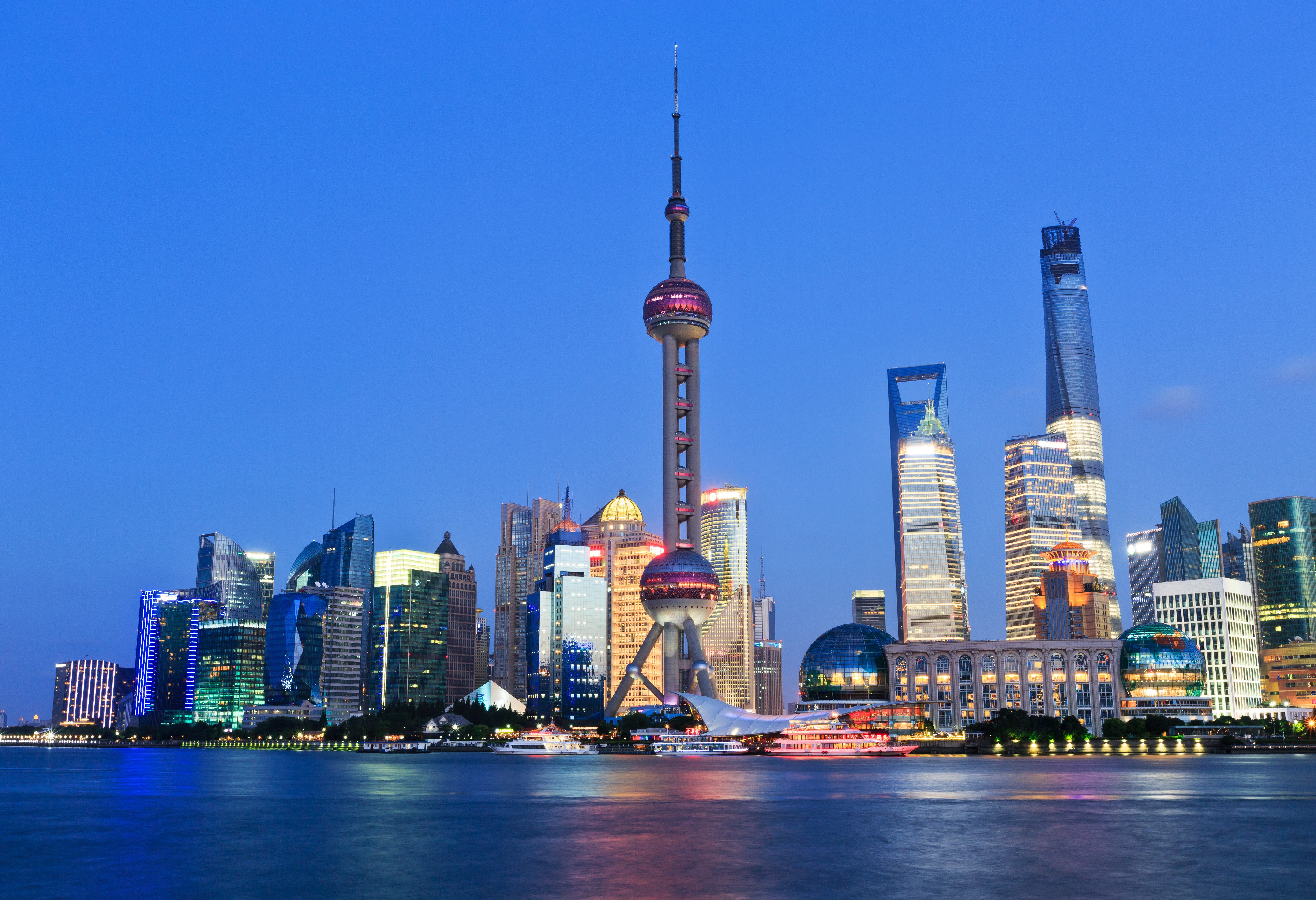 Skyline in Shanghai in China