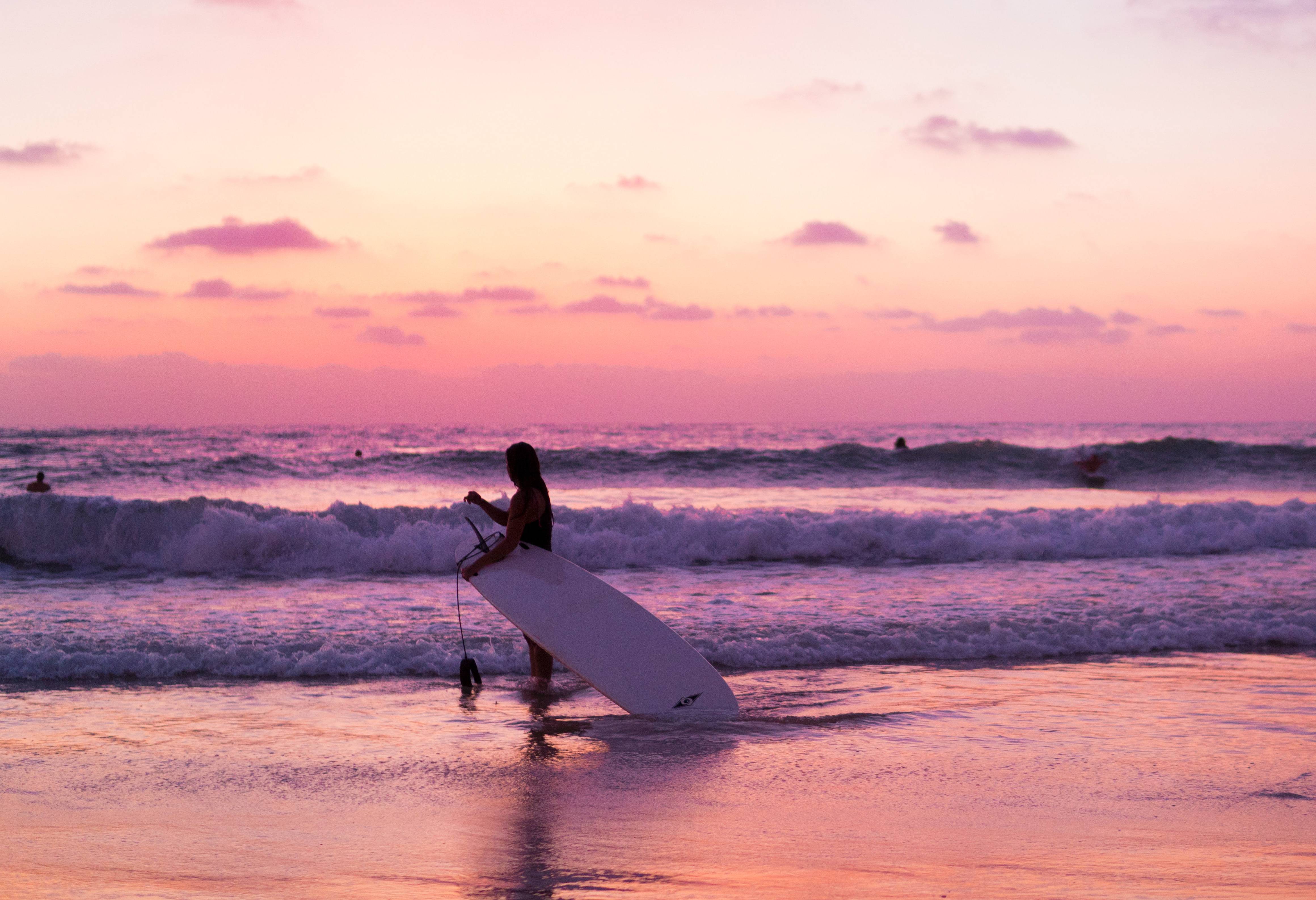 Zonsopgang strand bij Tel Aviv in Israël