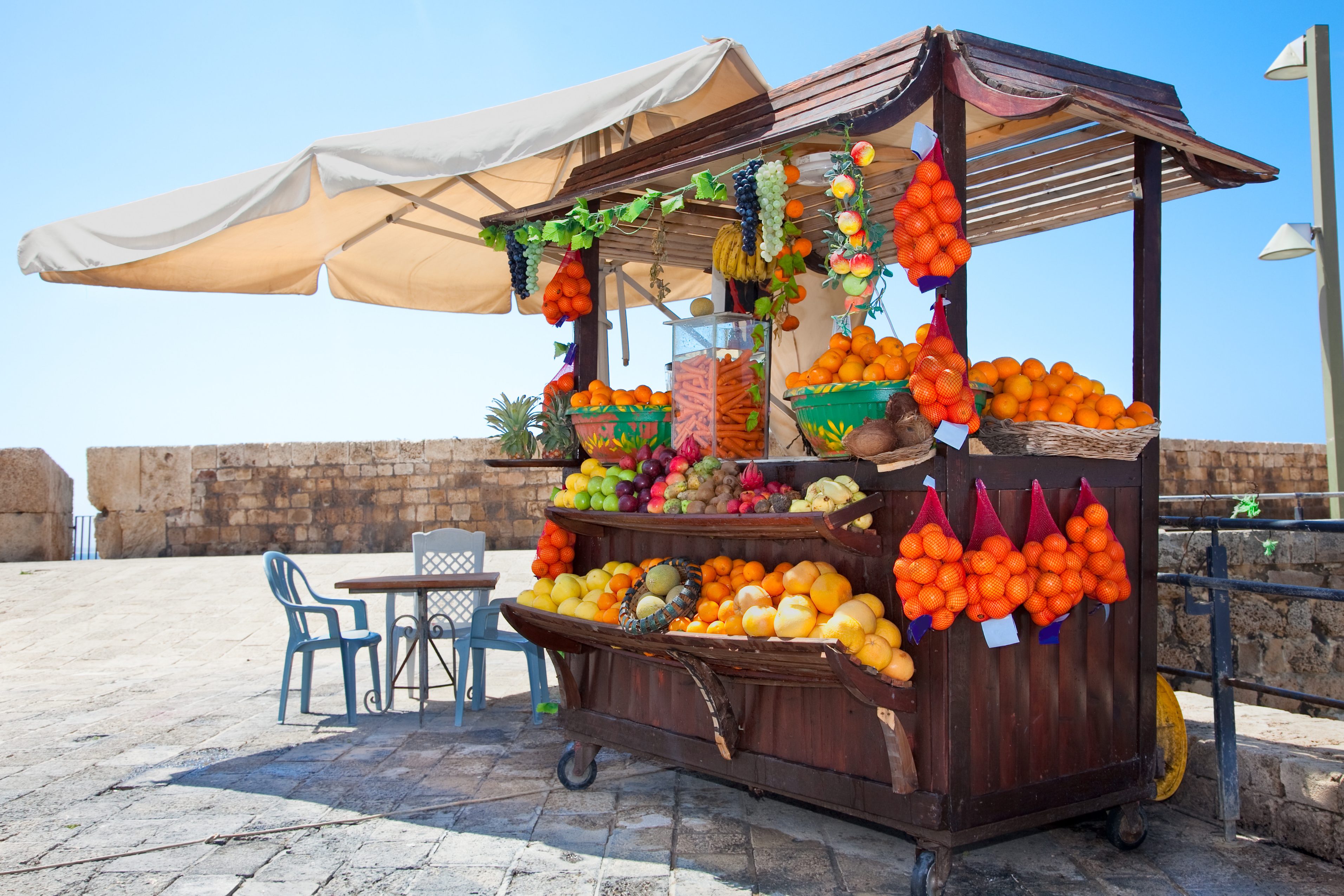 Fruitkraam in Israël