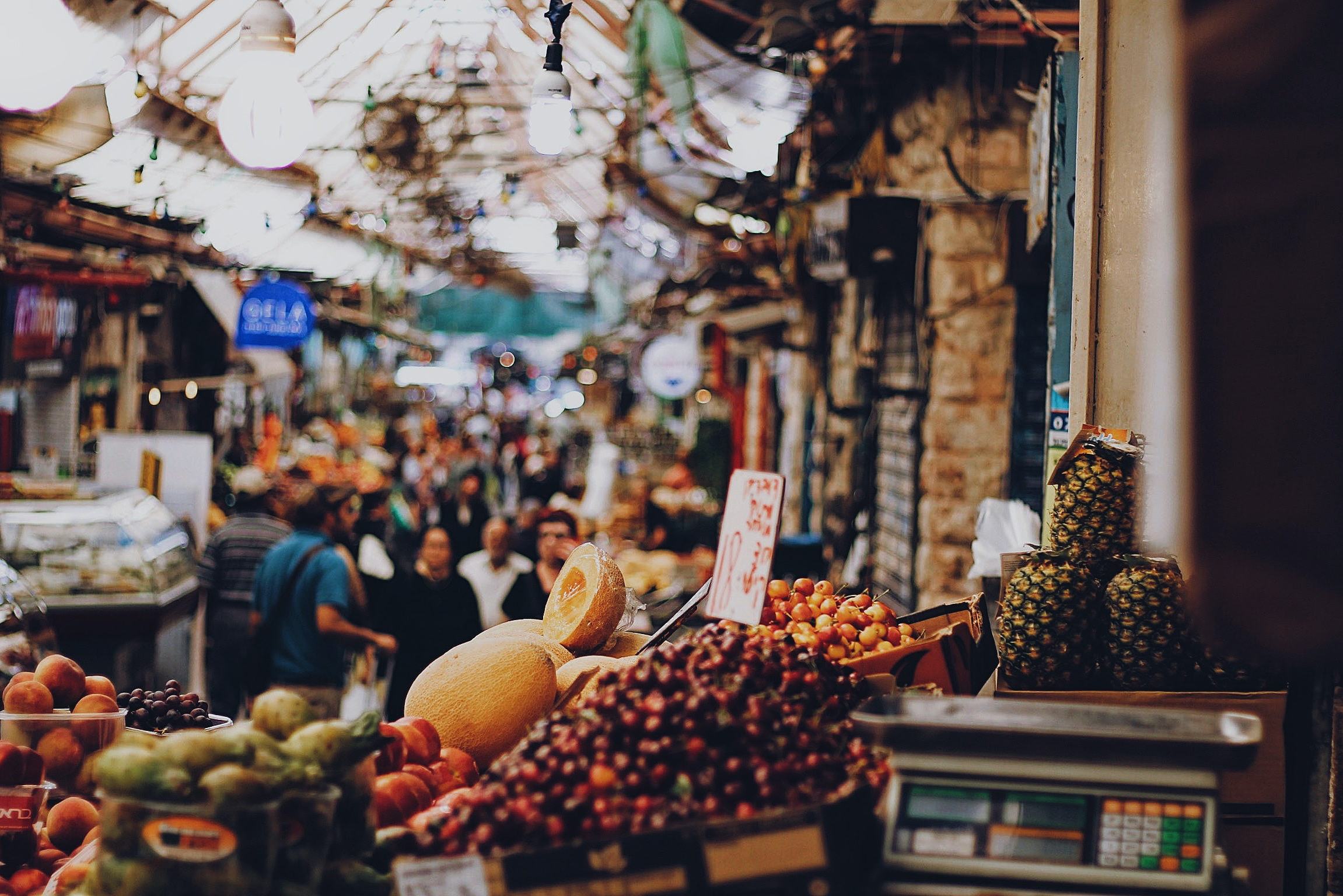 Mahene Yehud market in Jeruzalem in Israël