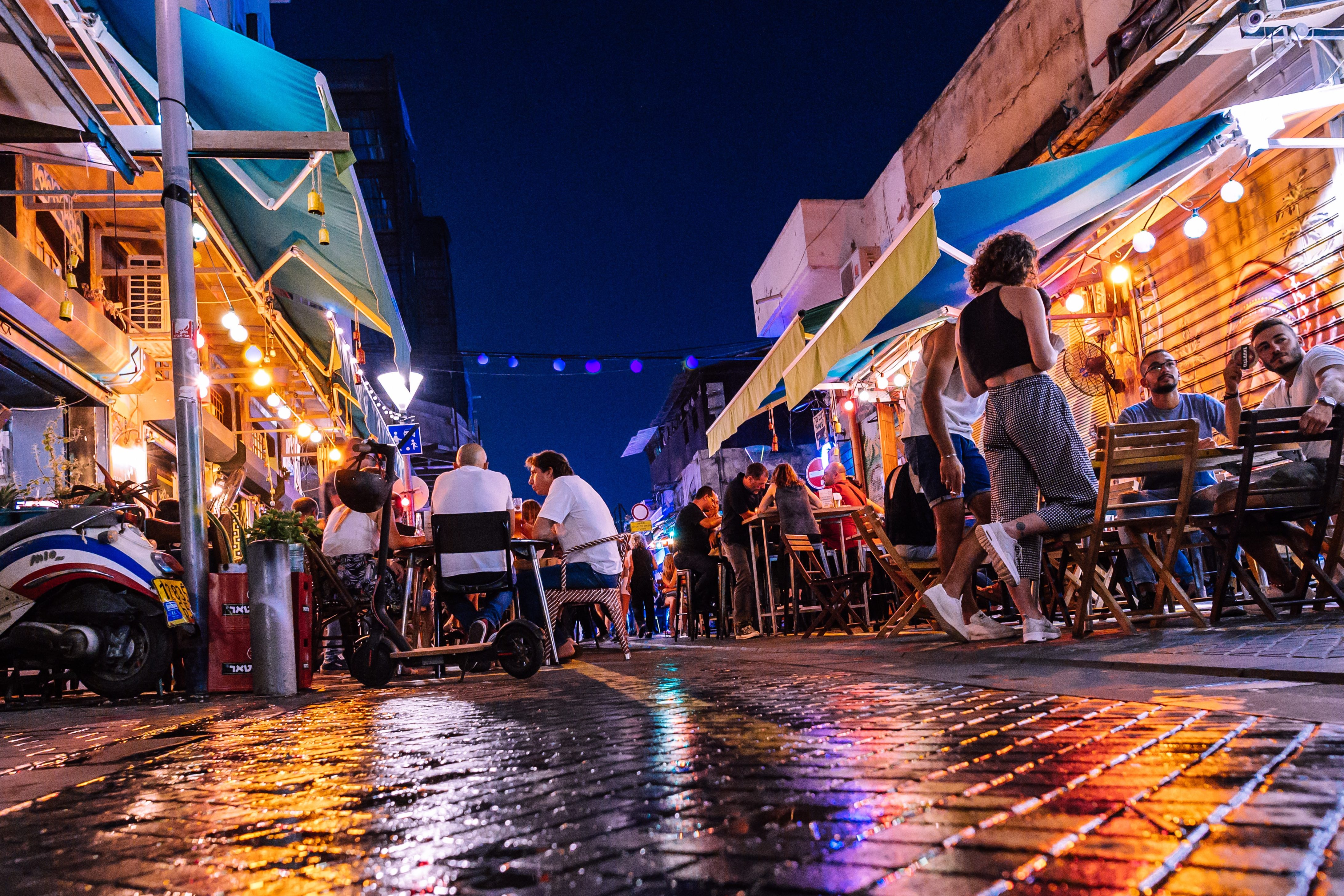 Terrasjes in Jaffa inTel Aviv in Israël