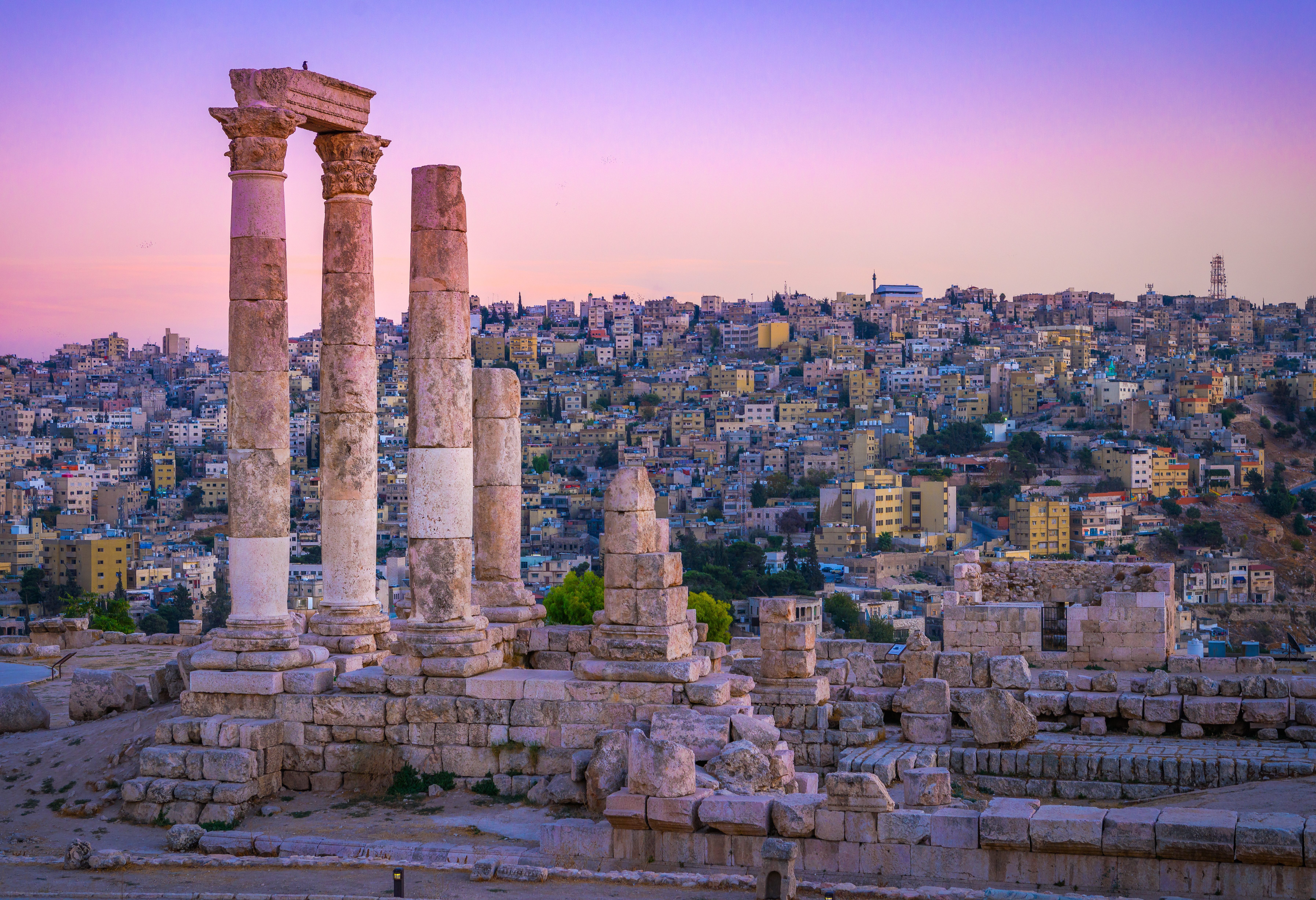 De Citadel in Amman in Jordanië
