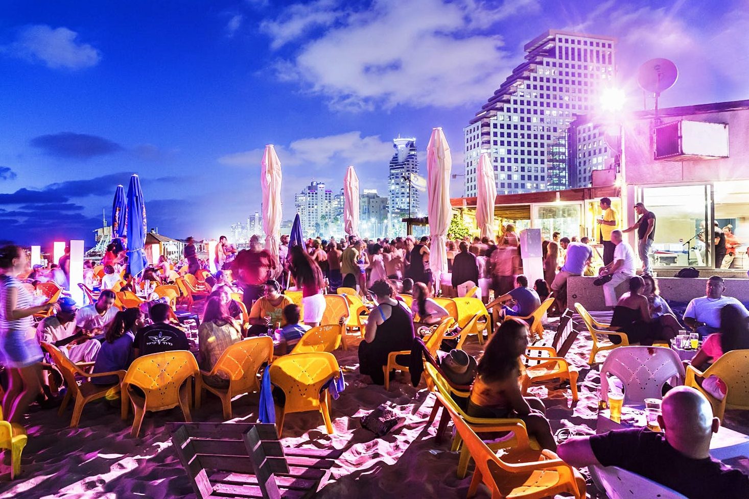 Nachtleven in Tel Aviv in Israël