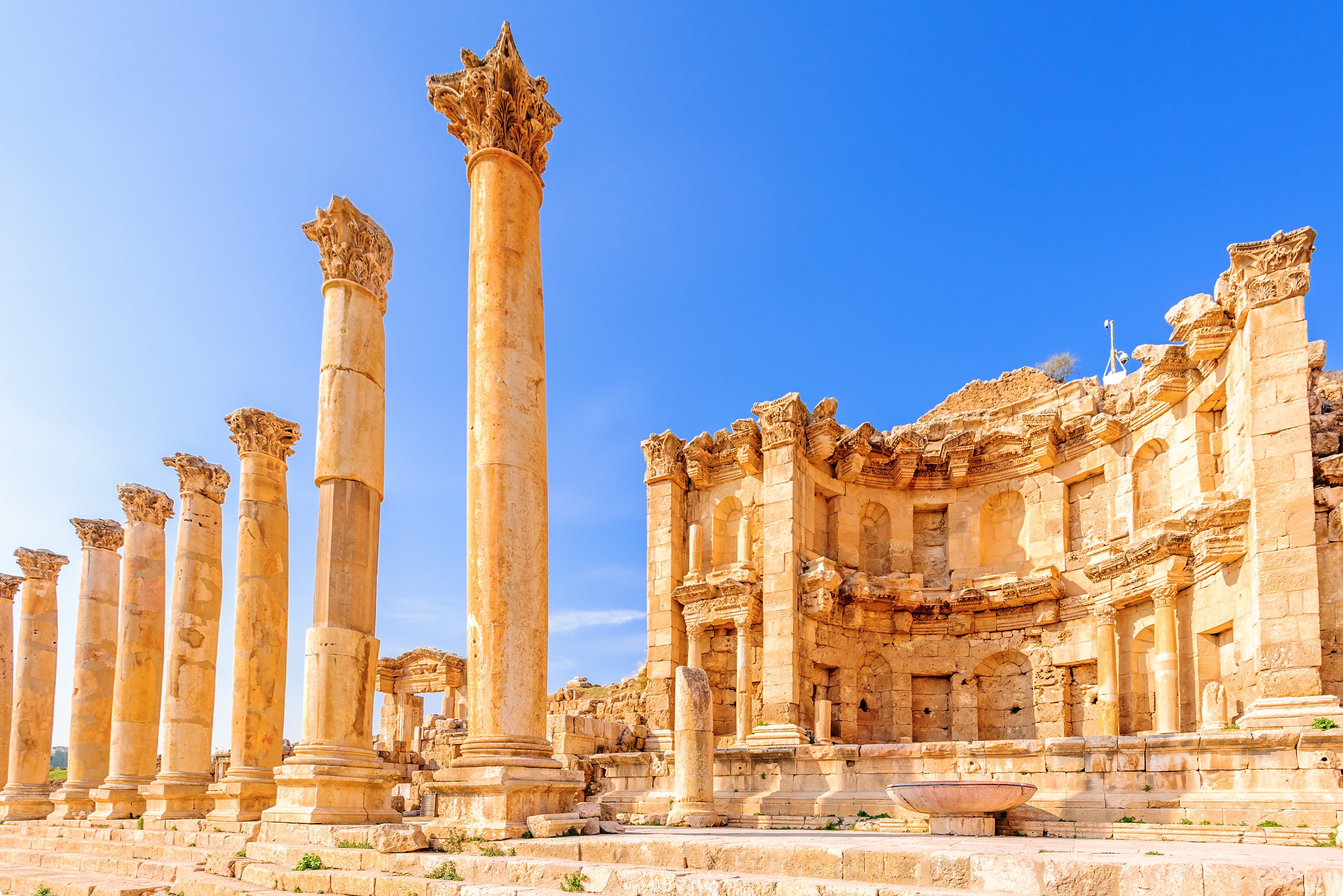 Nymphaeum in Jerash in Jordanië