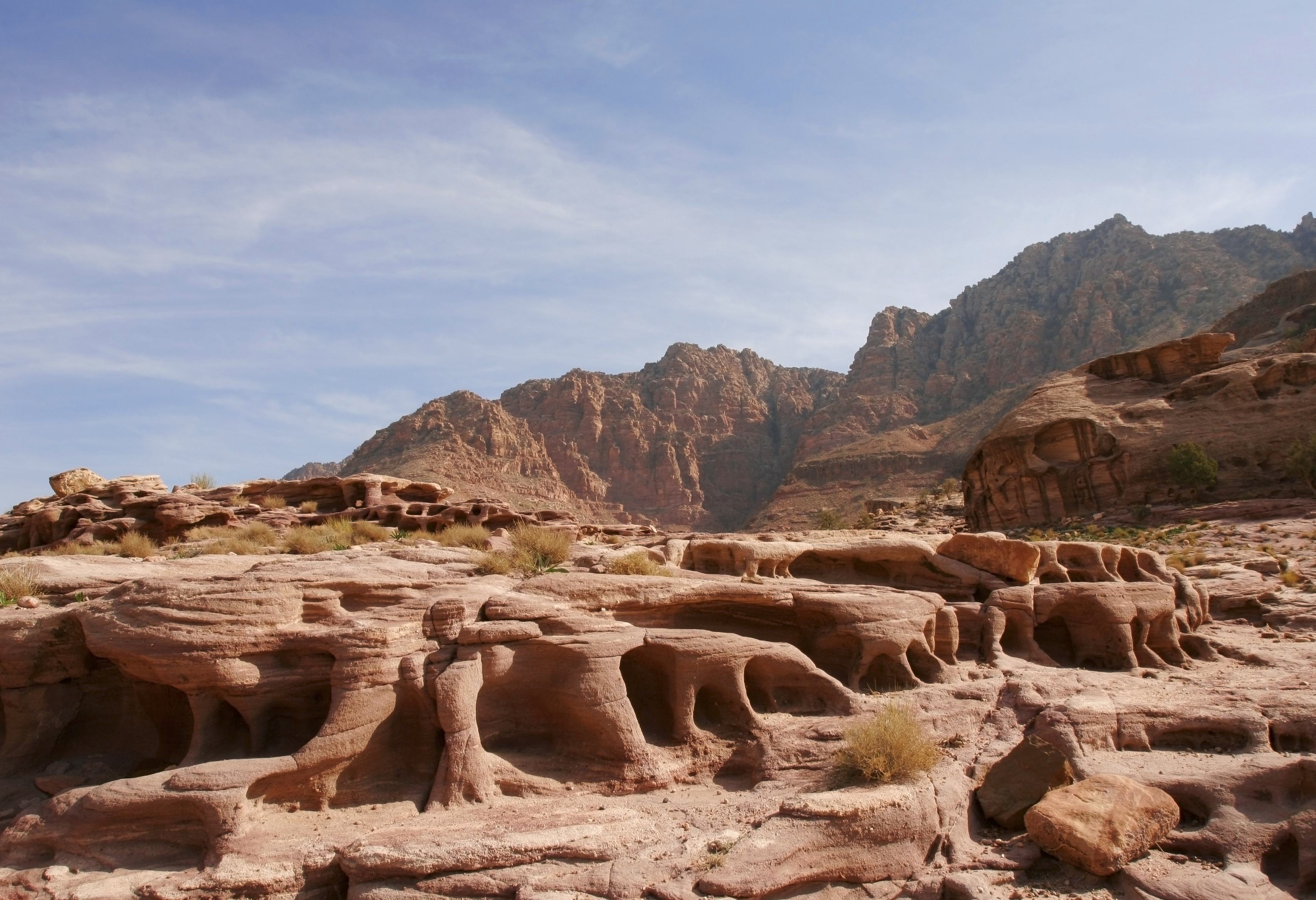 Bijzonder berglandschap in Dana Biosphere Reserve in Jordanië