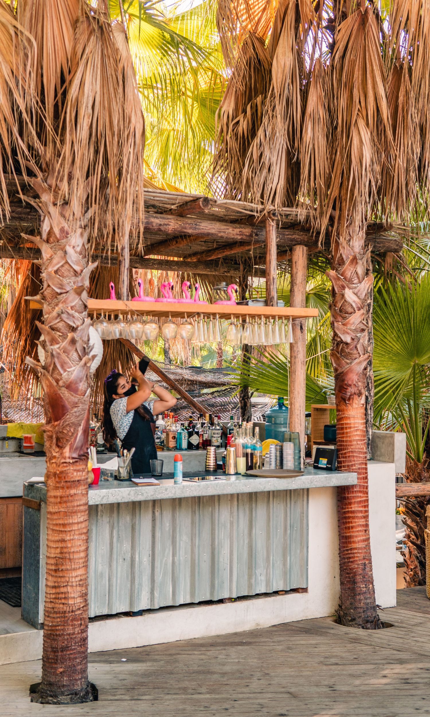 Cocktailshaker bij restaurant Dum in Todos Santos, Mexico