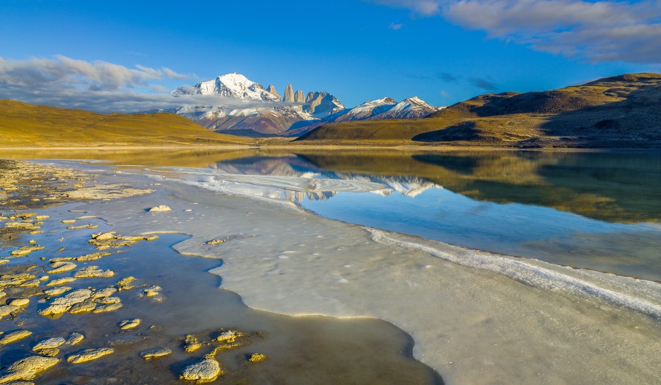 Het prachtige landschap van Torres del Paine, Chili