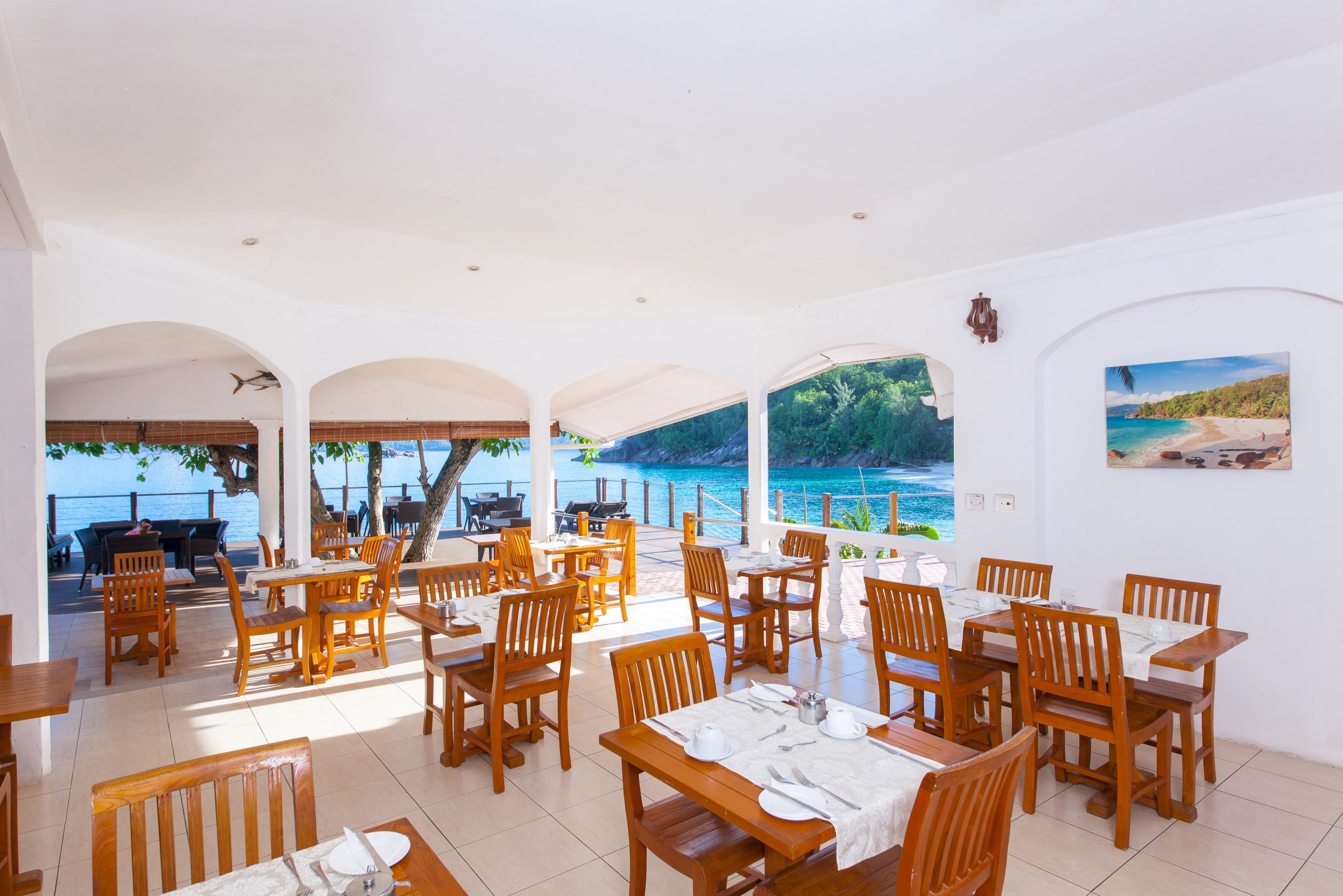 Restaurant van Anse Soleil Beachcomber op Mahé in de Seychellen