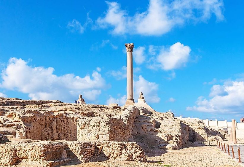 Pilaar van Pompei in Alexandrië in Egypte