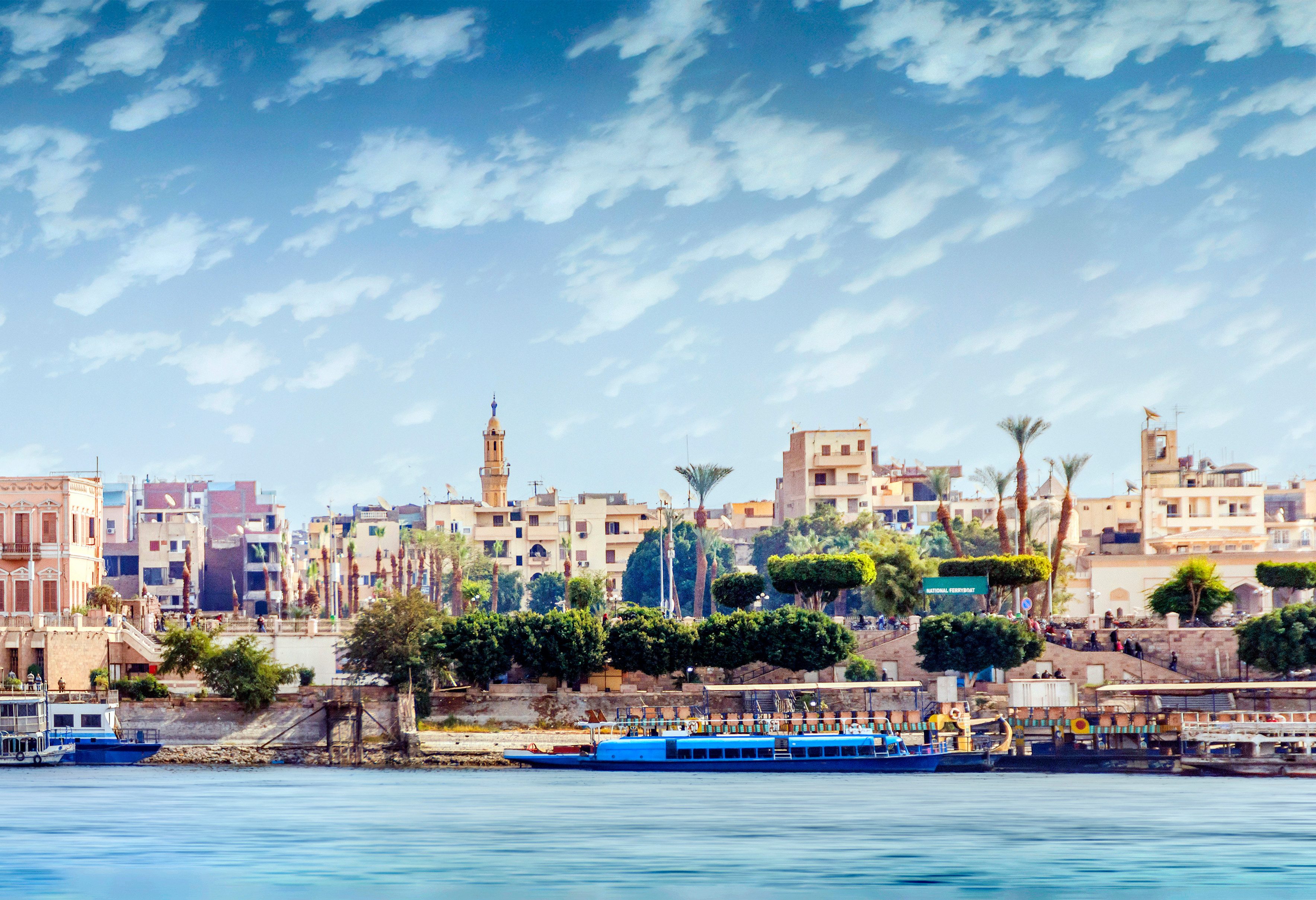 Aswan aan de Nijl in Egypte