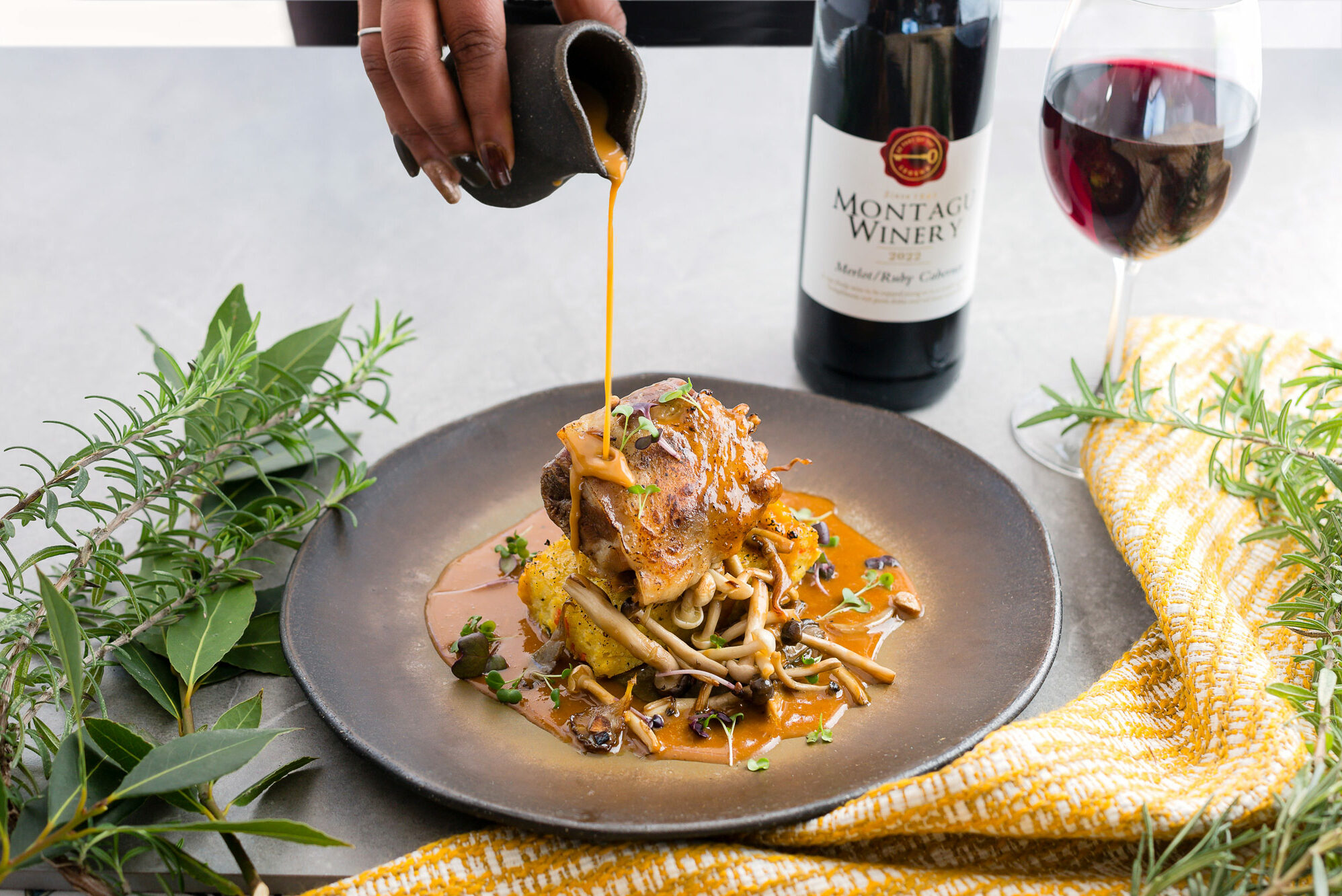 Gerecht Charlestons restaurant Montagu Country Hotel