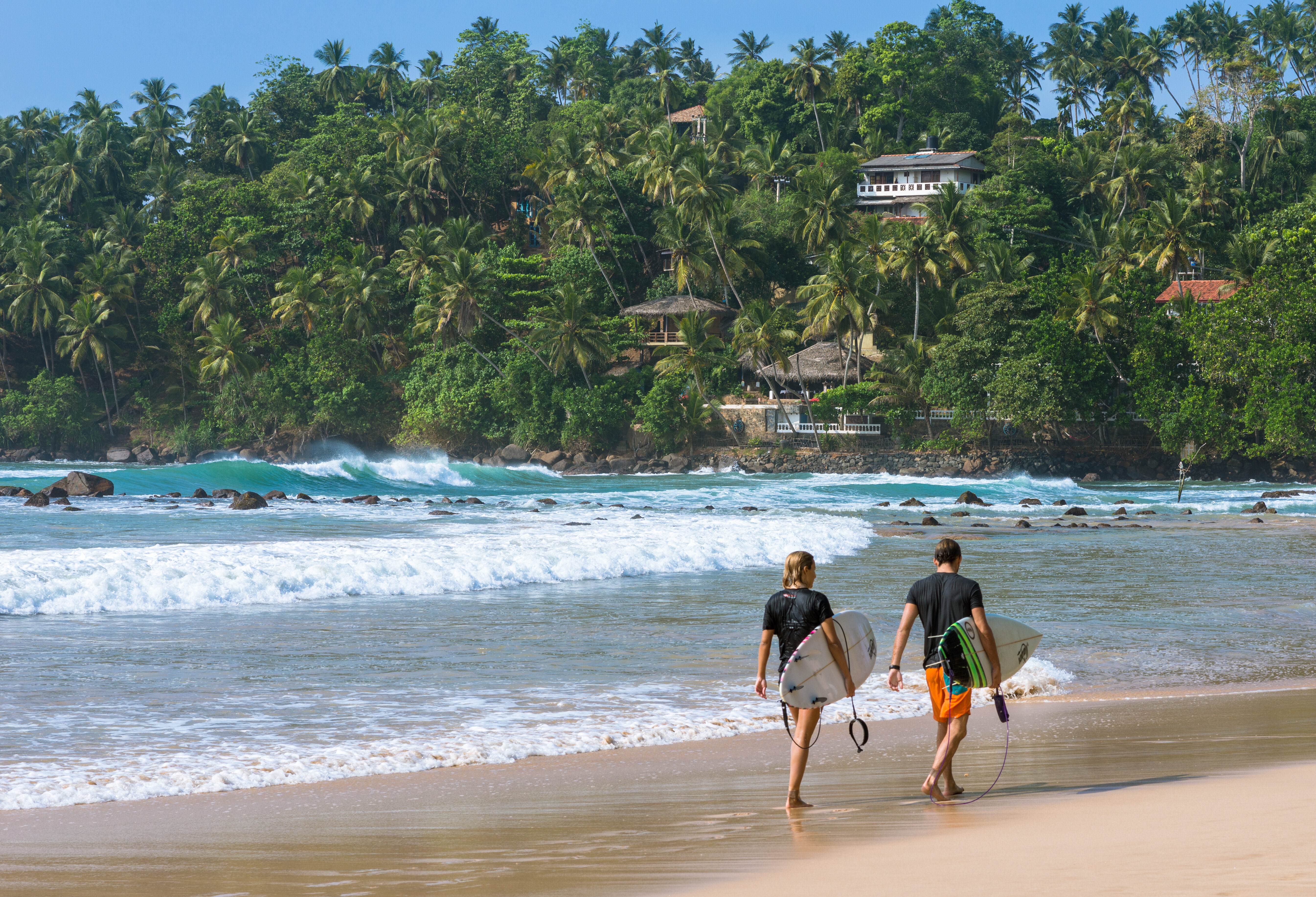 Surfers in Sri Lanka