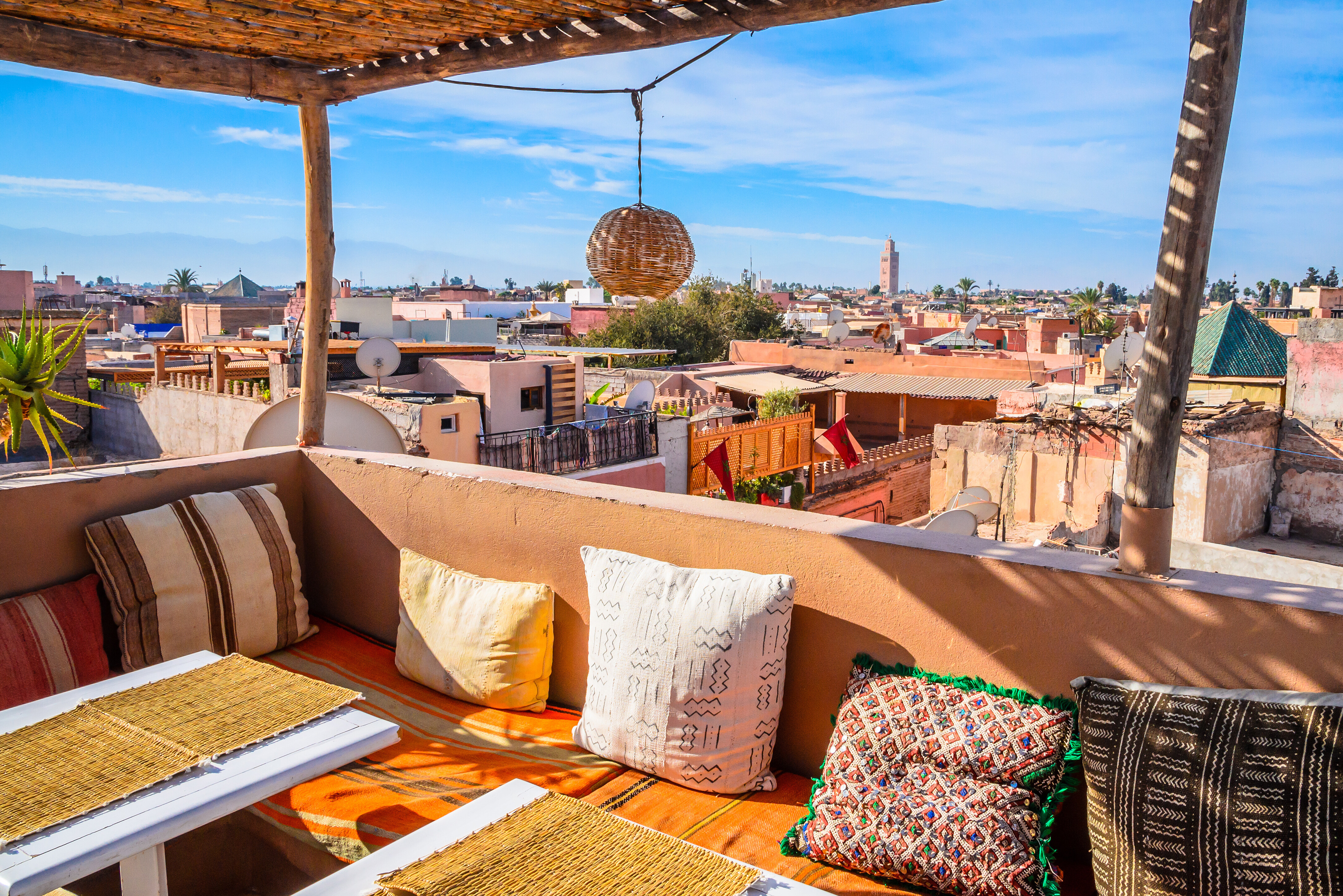 Rooftop in Marrakesh in Marokko