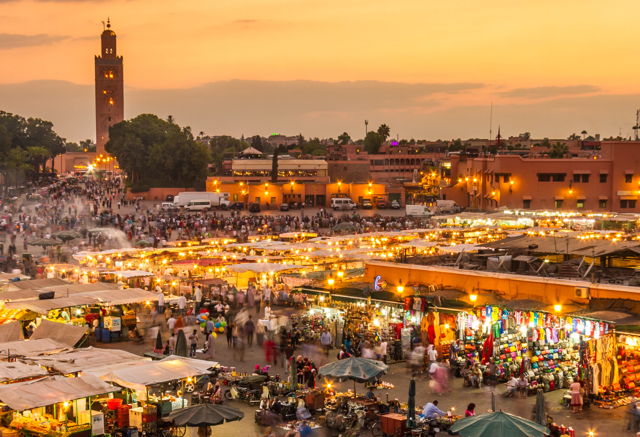 Djemaa-el-Fna plein in Marrakesh in Marokko