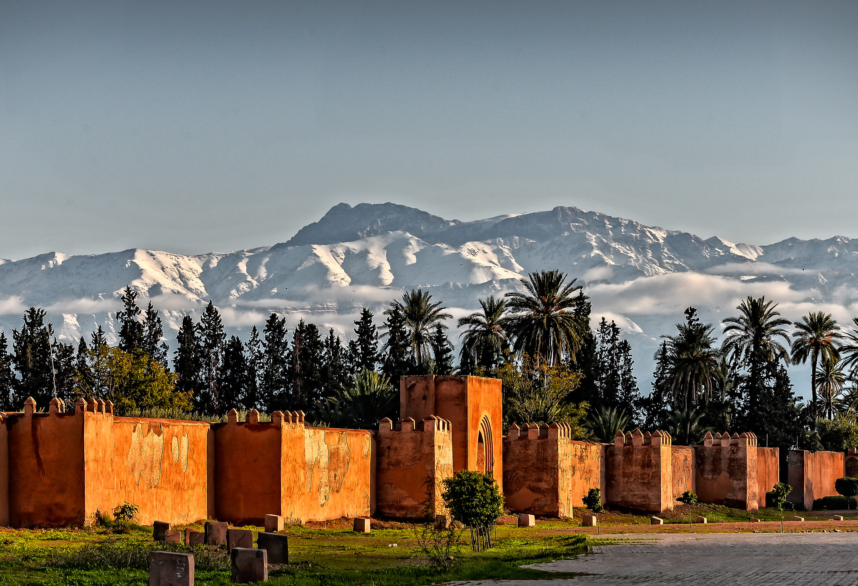 Stadsmuren van Marrakesh in Marokko