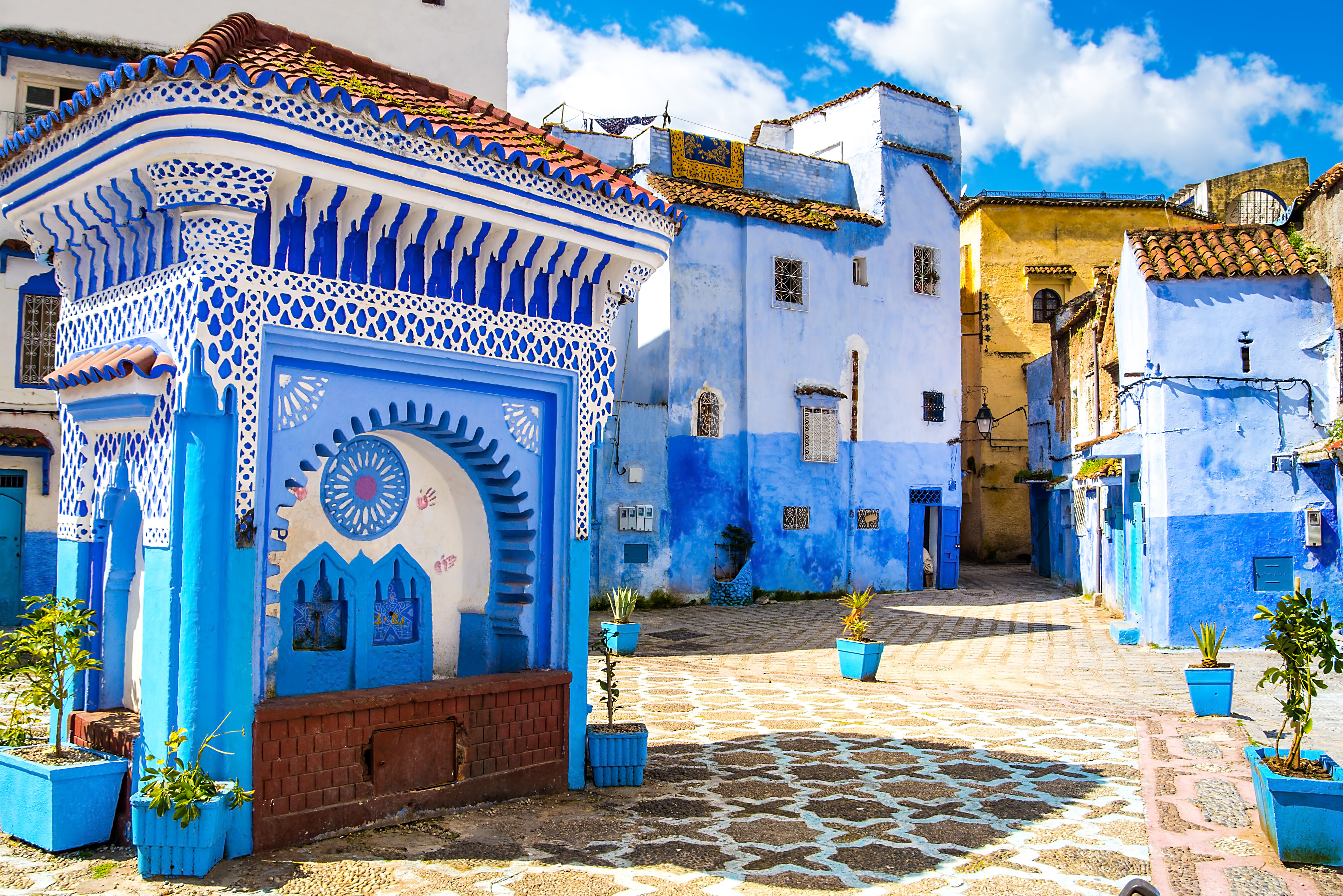 De blauwe stad Chefchaouen in Marokko