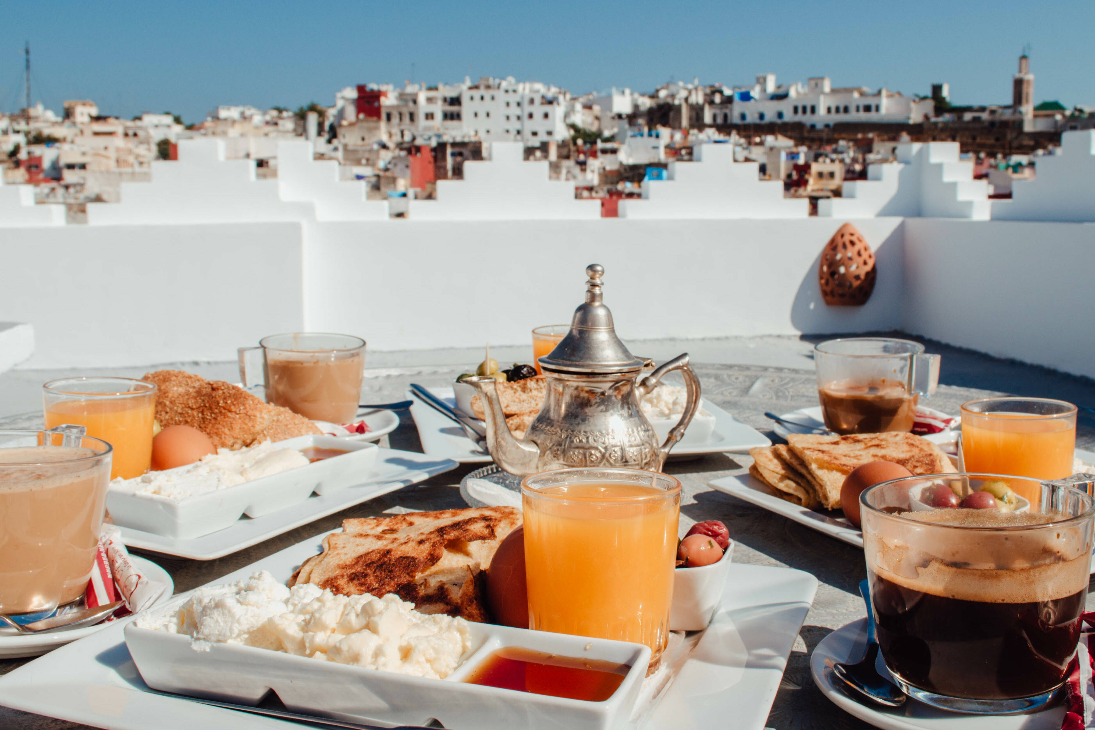 Ontbijt in Tanger in Marokko