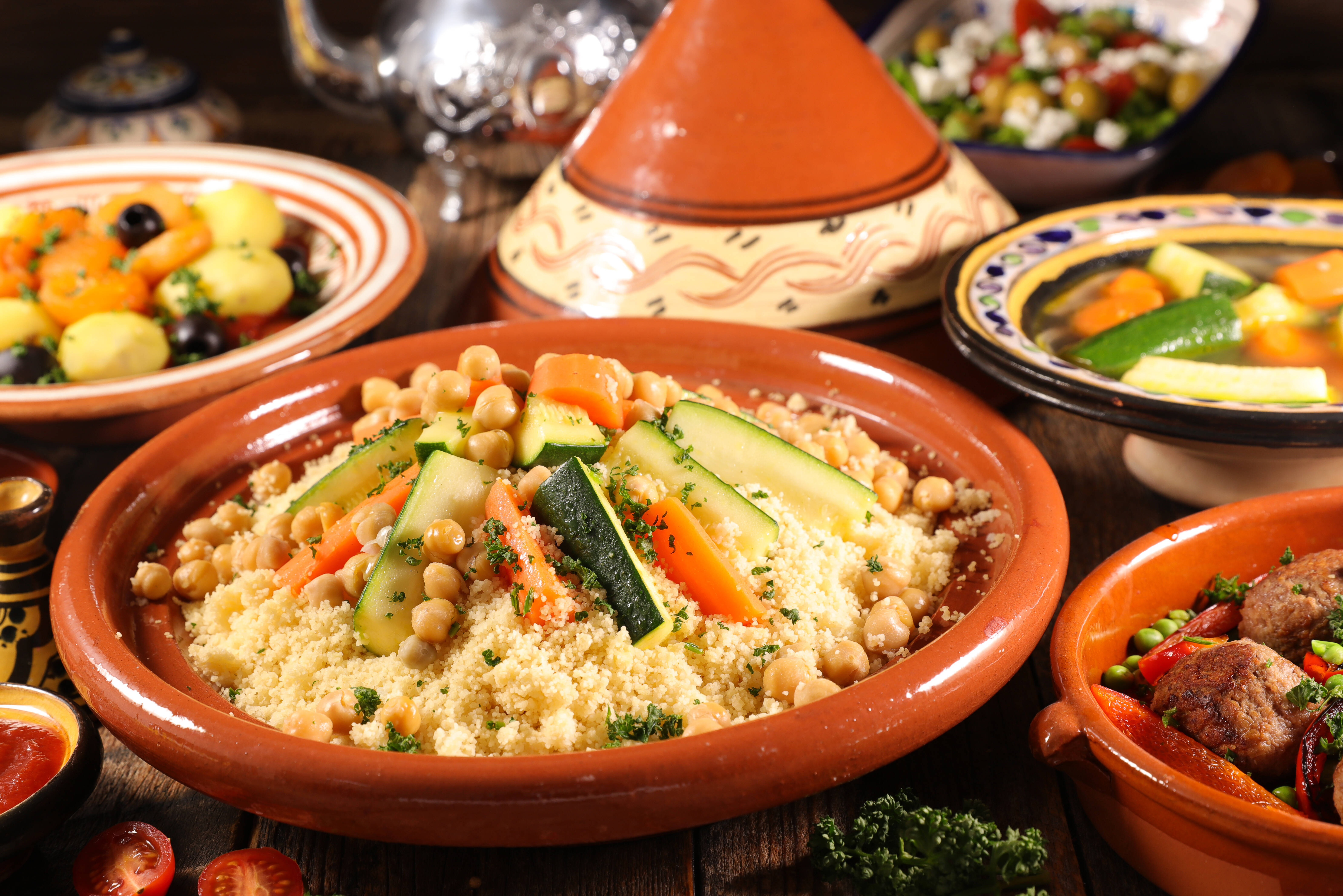 Traditionele Tajin gerecht in Marokko