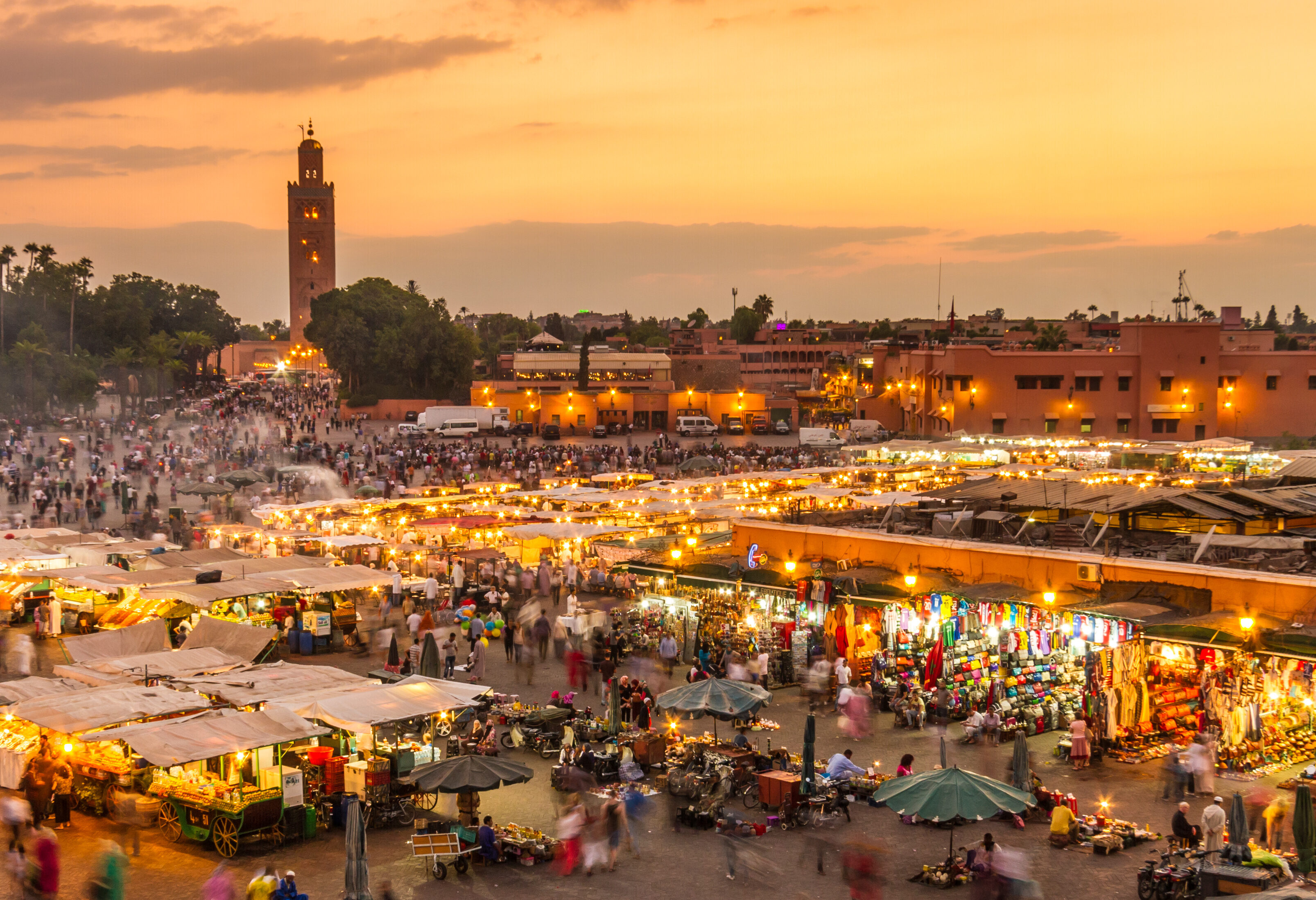 Djemaa-el-Fna plein in Marrakesh in Marokko