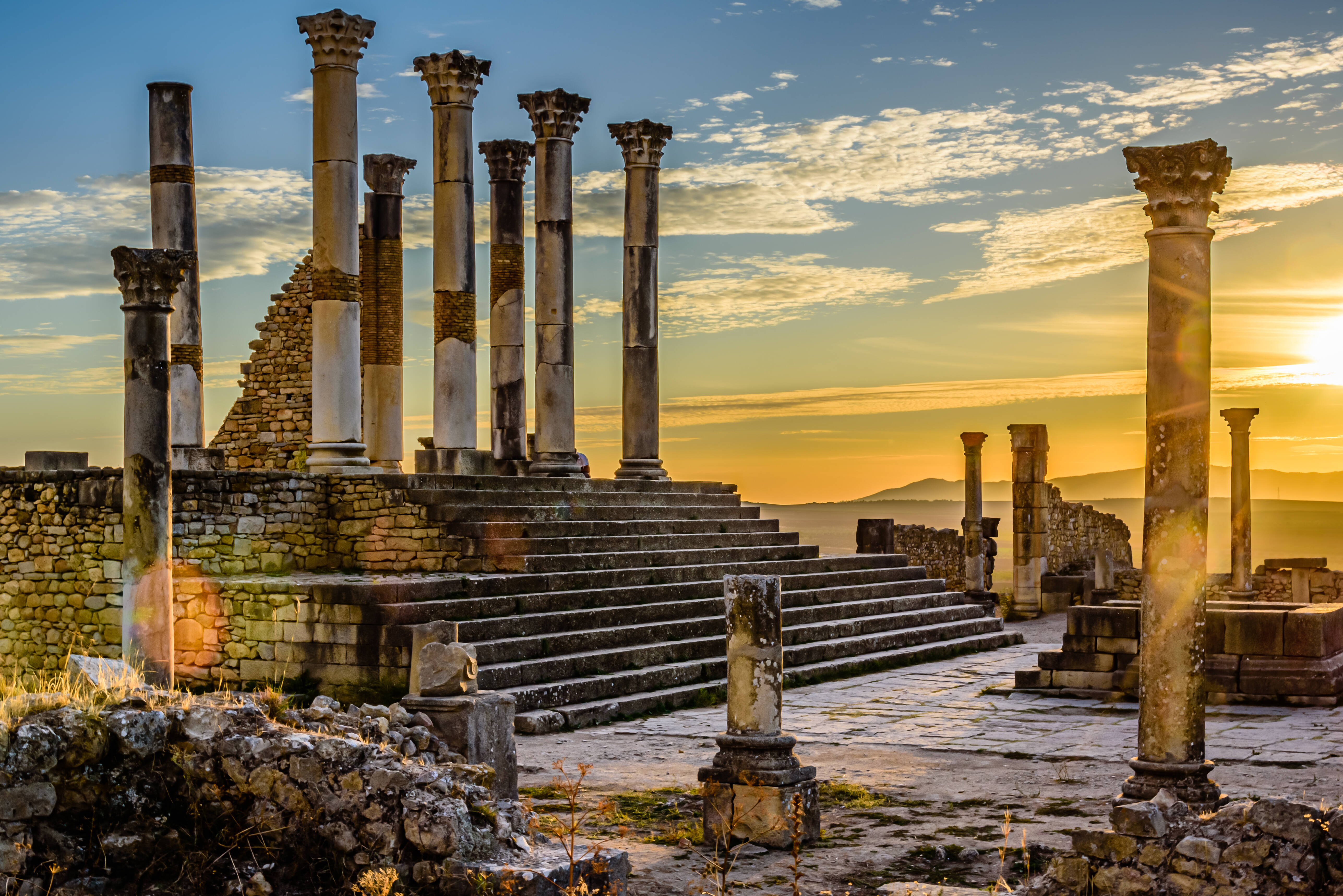 Oude-romeinse-stad--Volubilis bij Meknes, Marokko