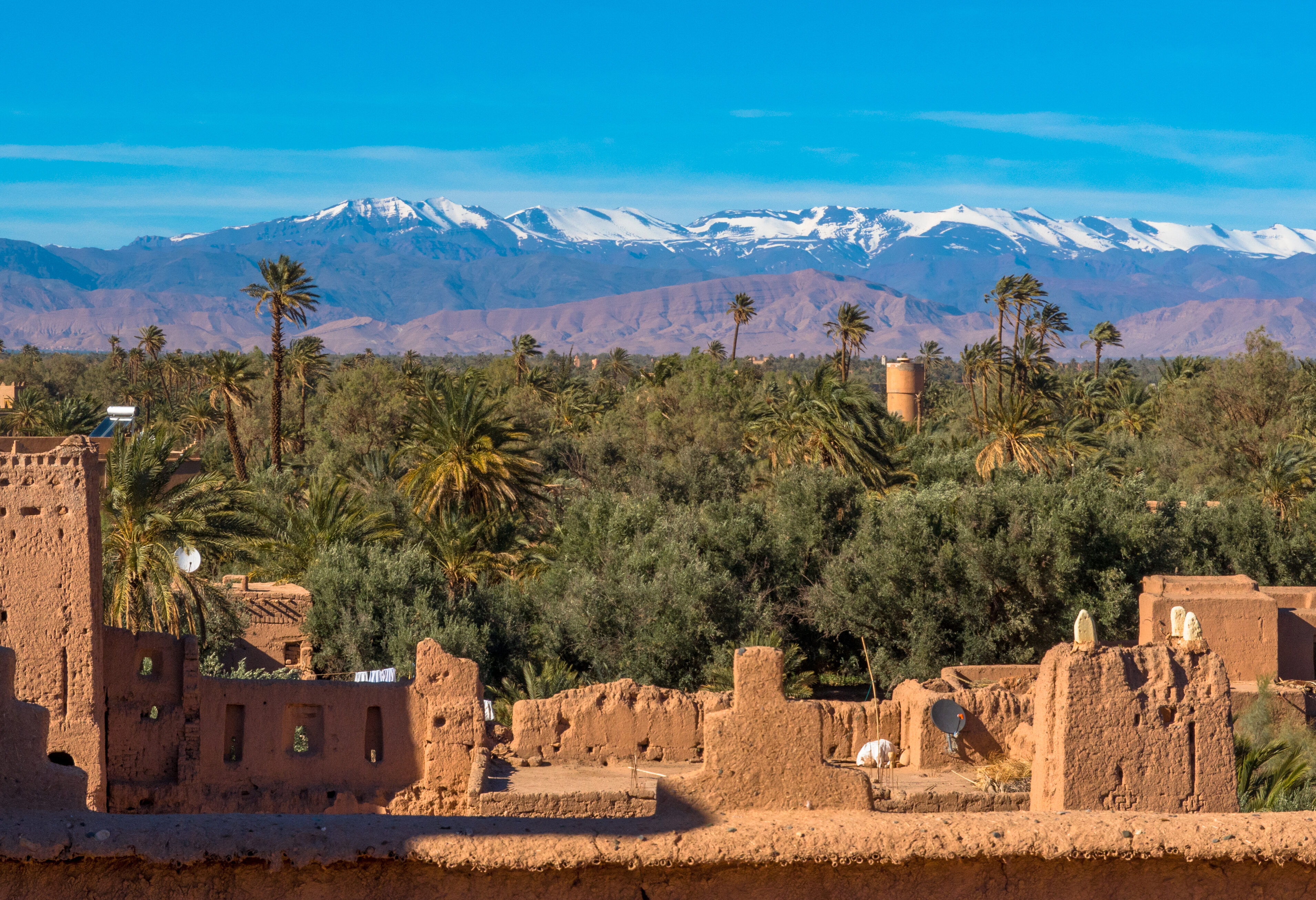 Kasbah in Atlasgebergte, Marokko