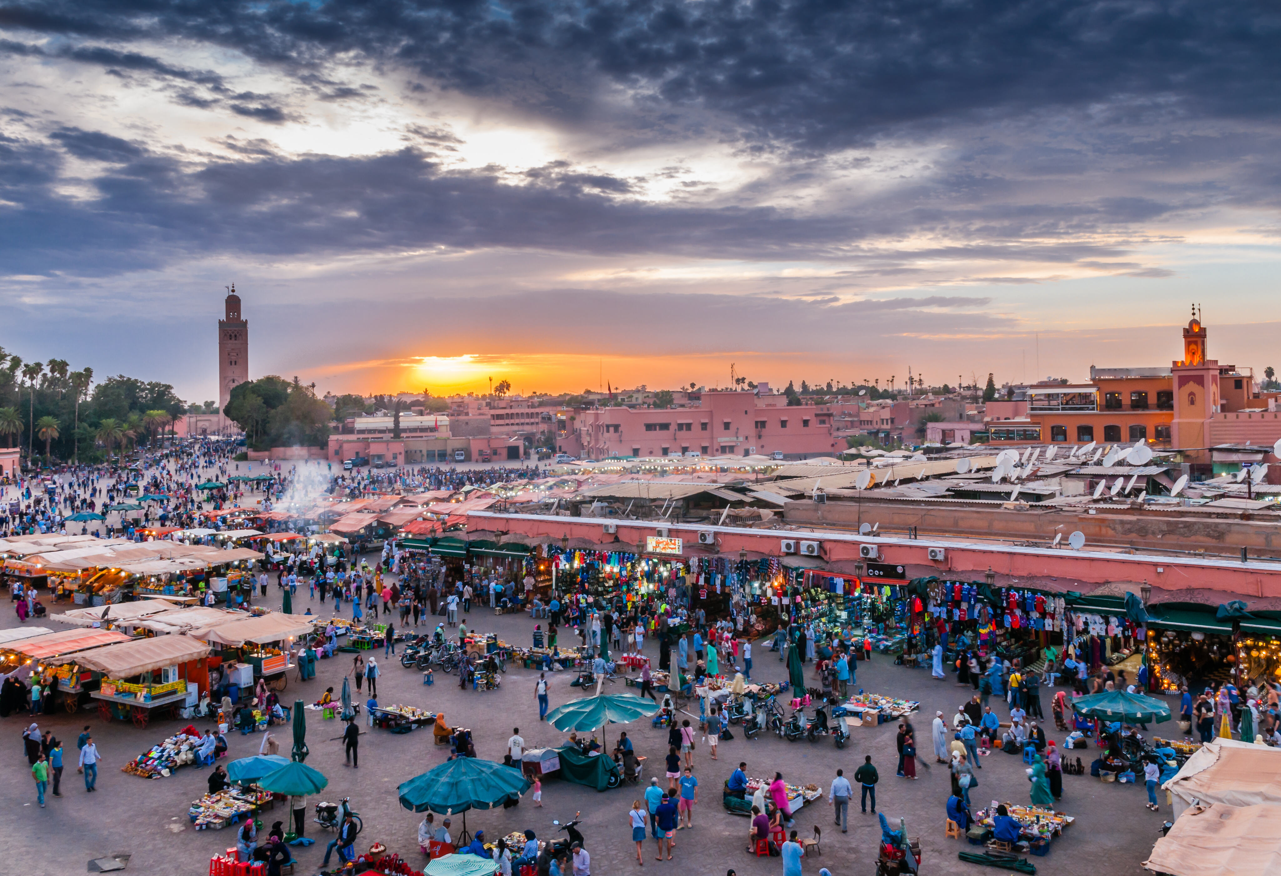 Djemaa-el-Fna plein in Marrakesh, Marokko