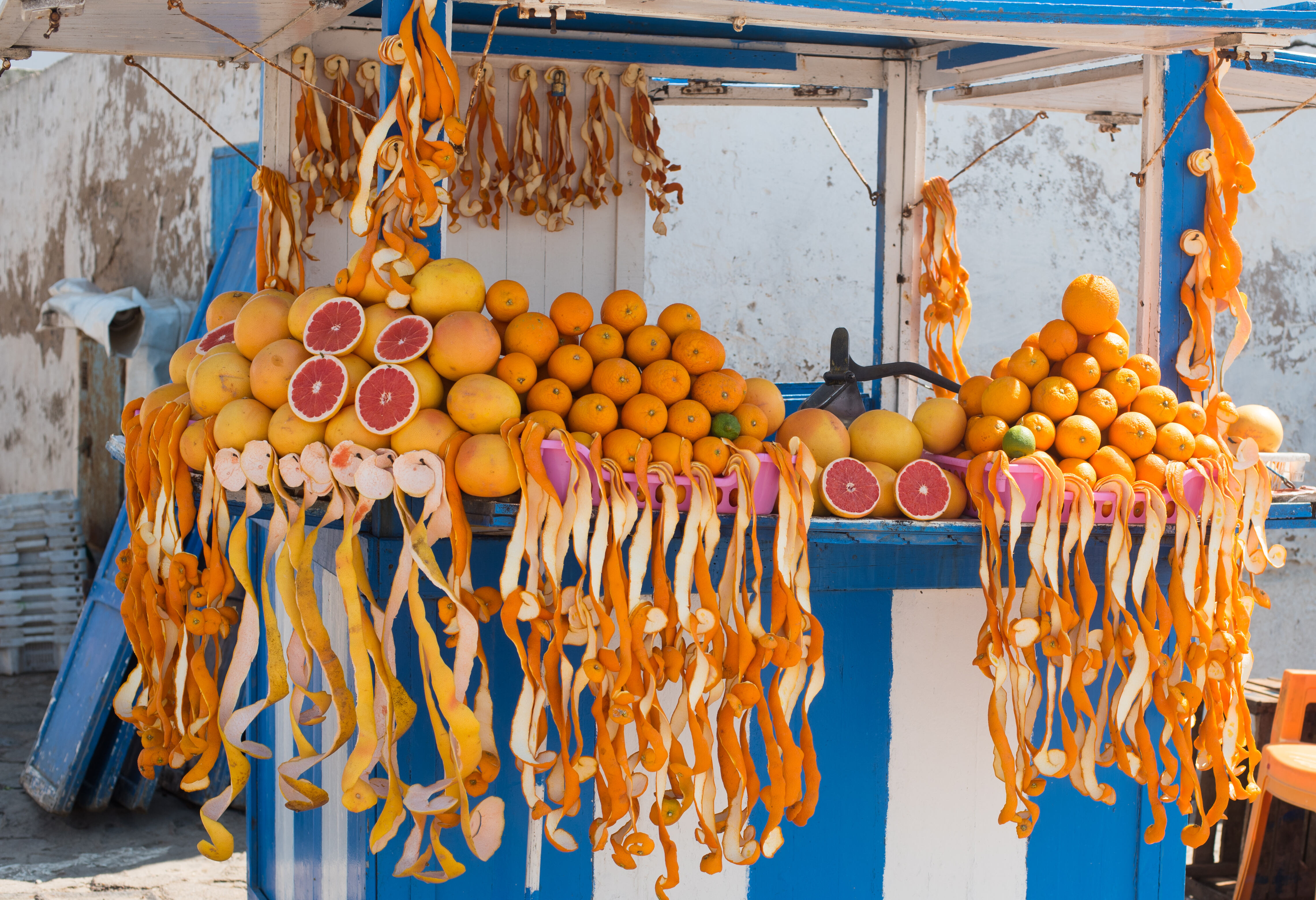 Fruitkraam in Essaouira in Marokko