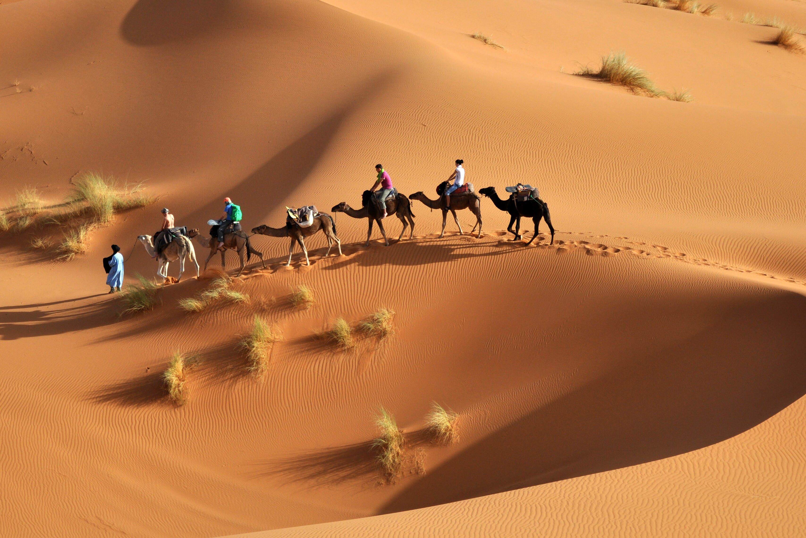De woestijn bij Merzouga, Marokko