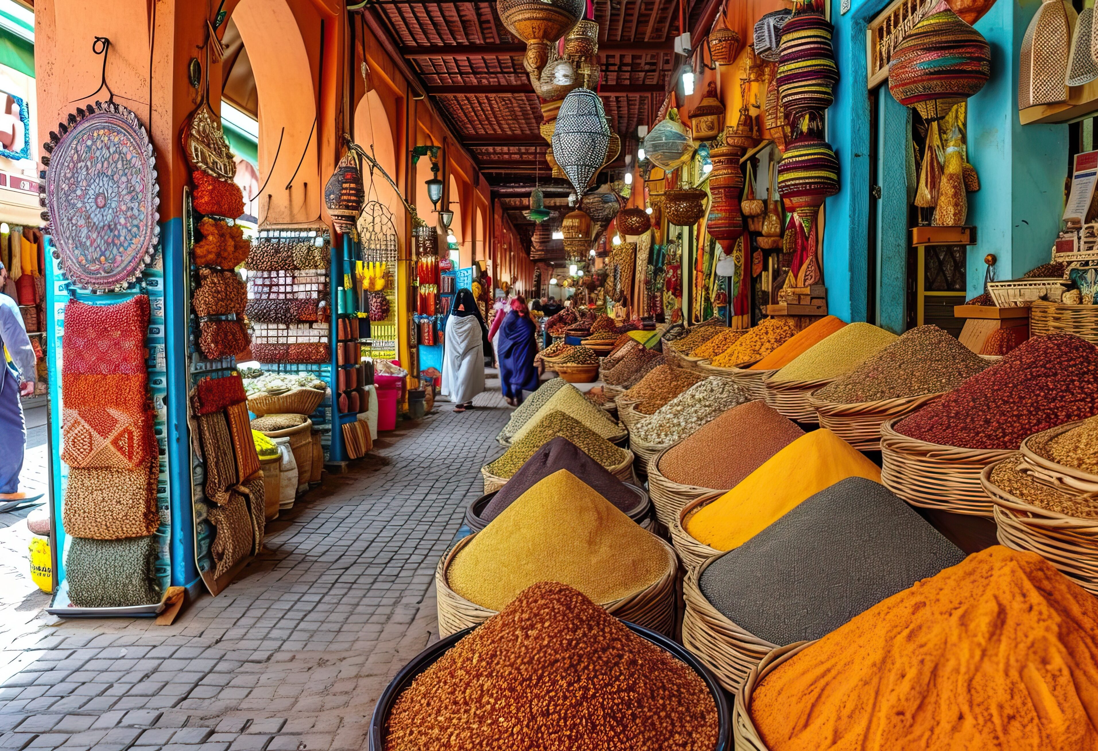 Souk in Marrakesh in Marokko