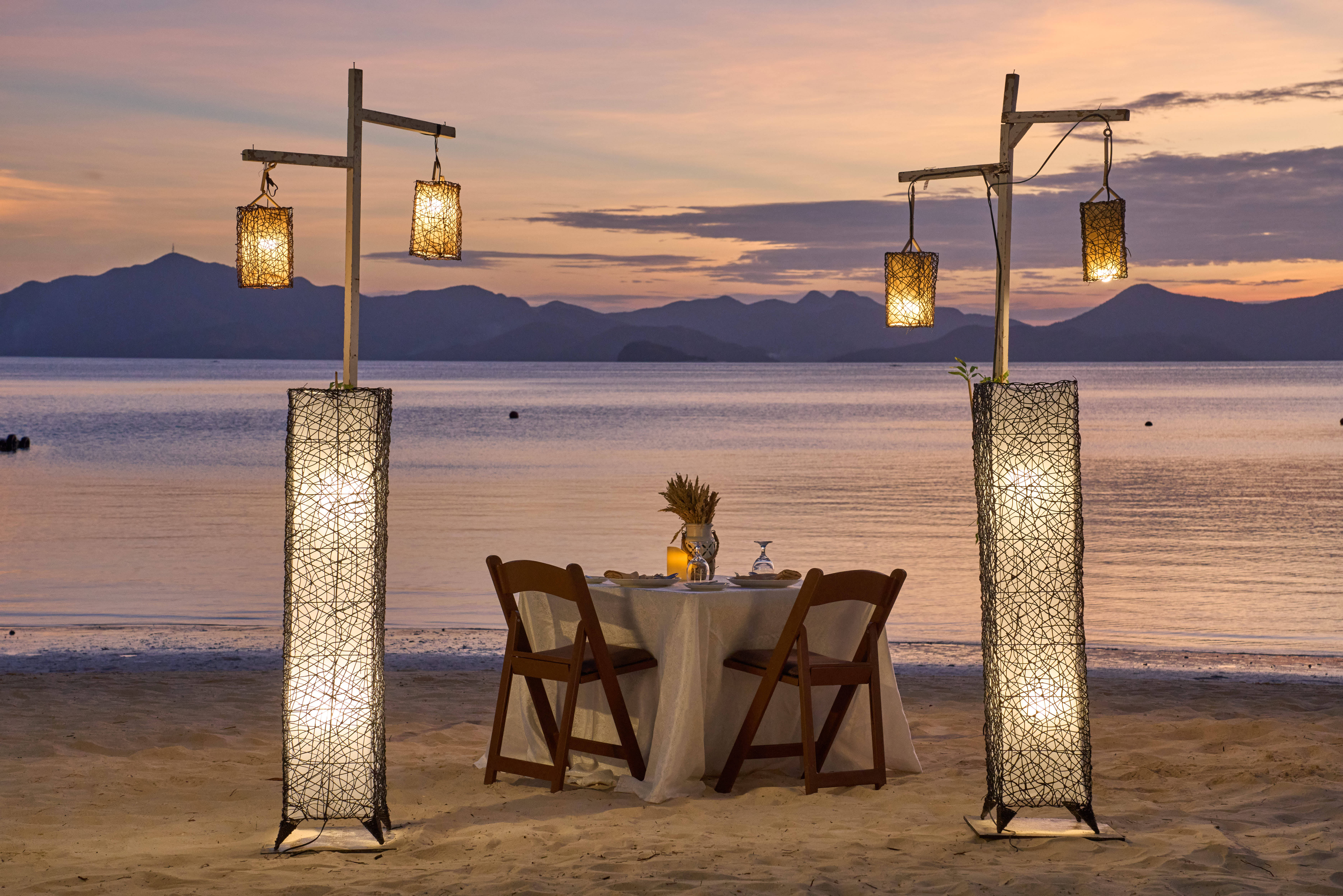 Filipijnen Palawan Coron Two Seasons Resort Romantic Setup