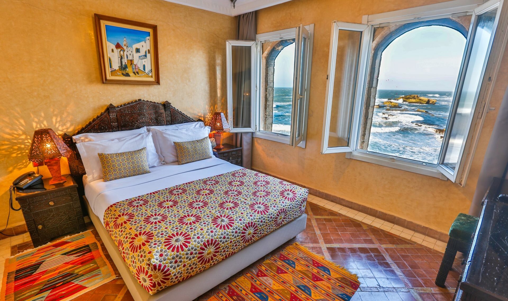 Marokko Essaouira Riad Mimouna Sea View Kamer