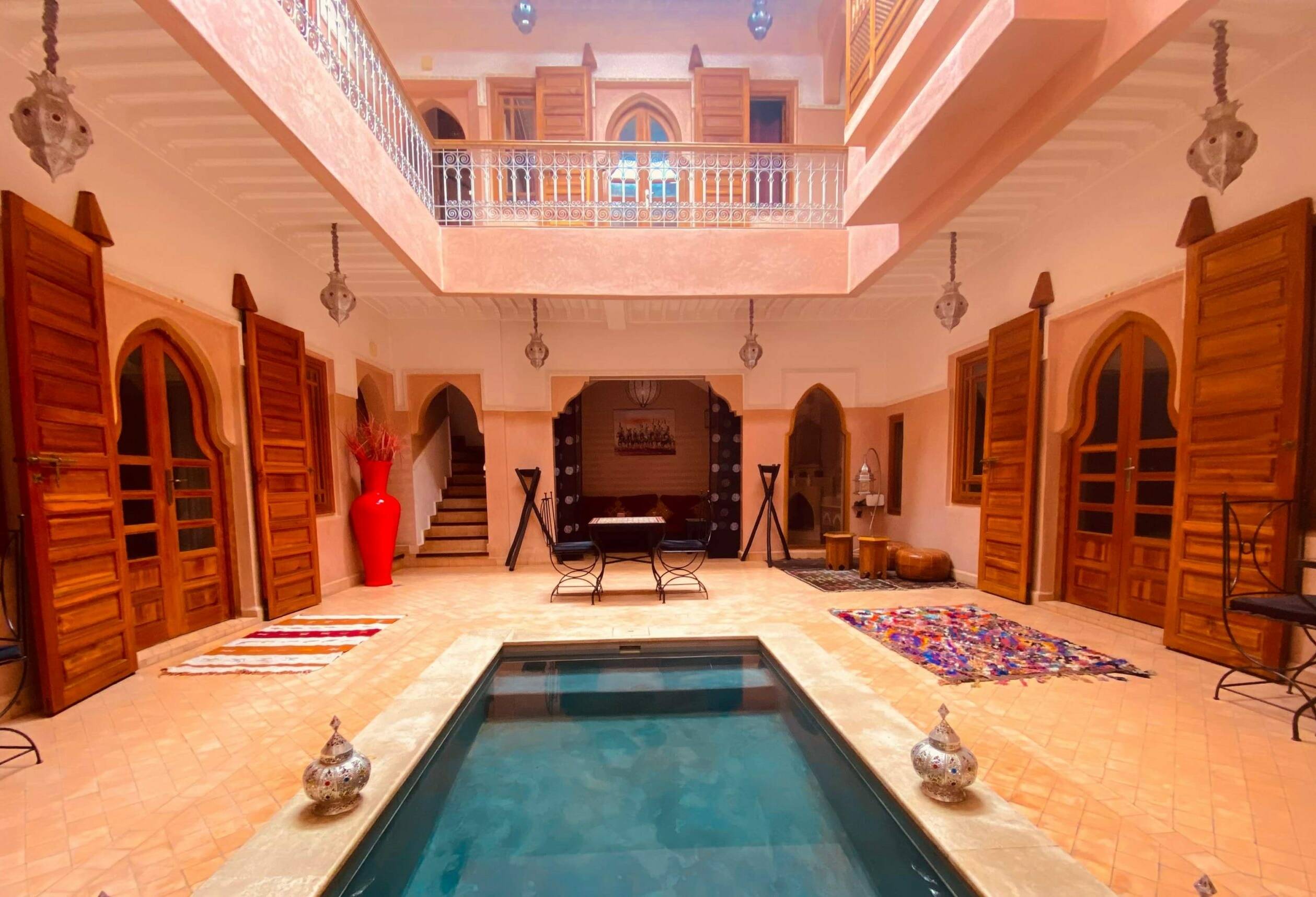 Marokko Marrakesh Riad Mazaya Binnentuin