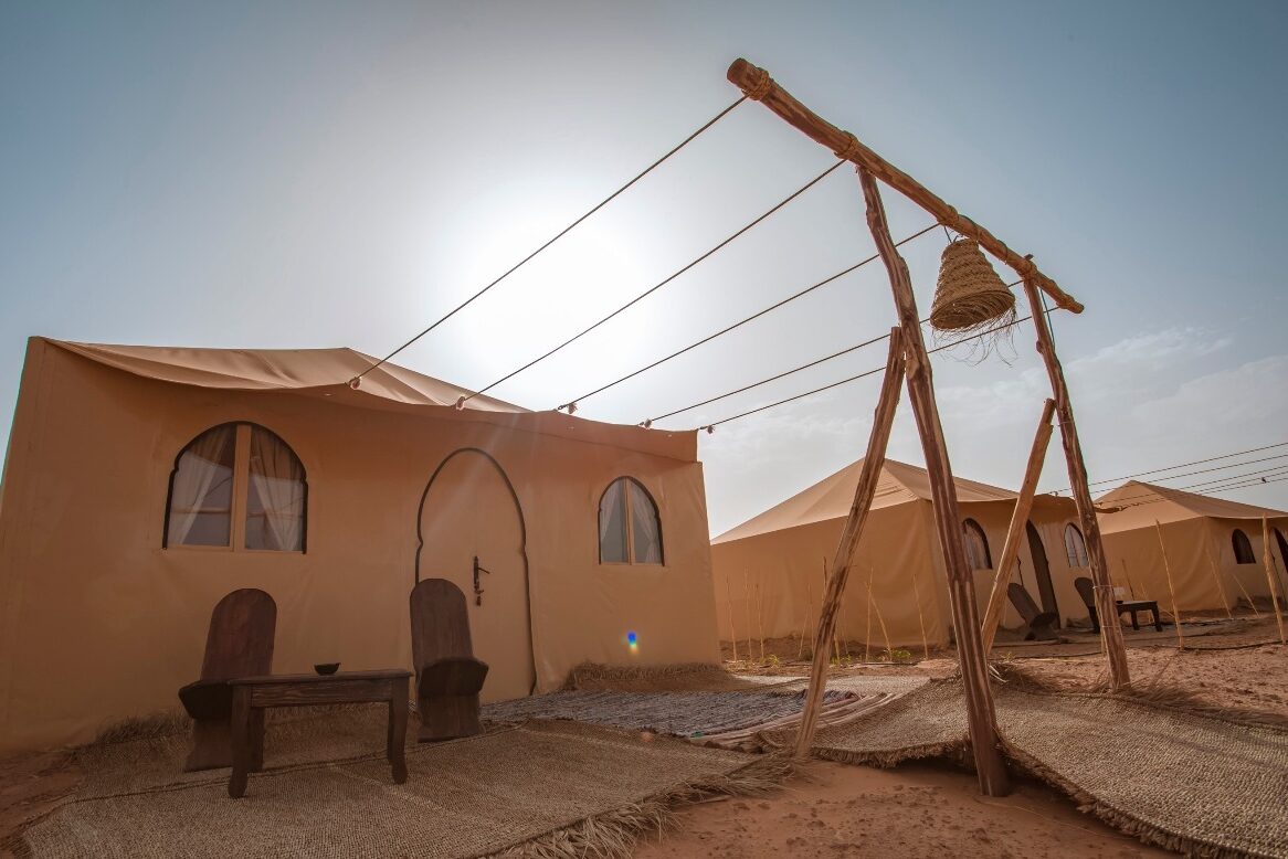 Luxury tent in de woestijn