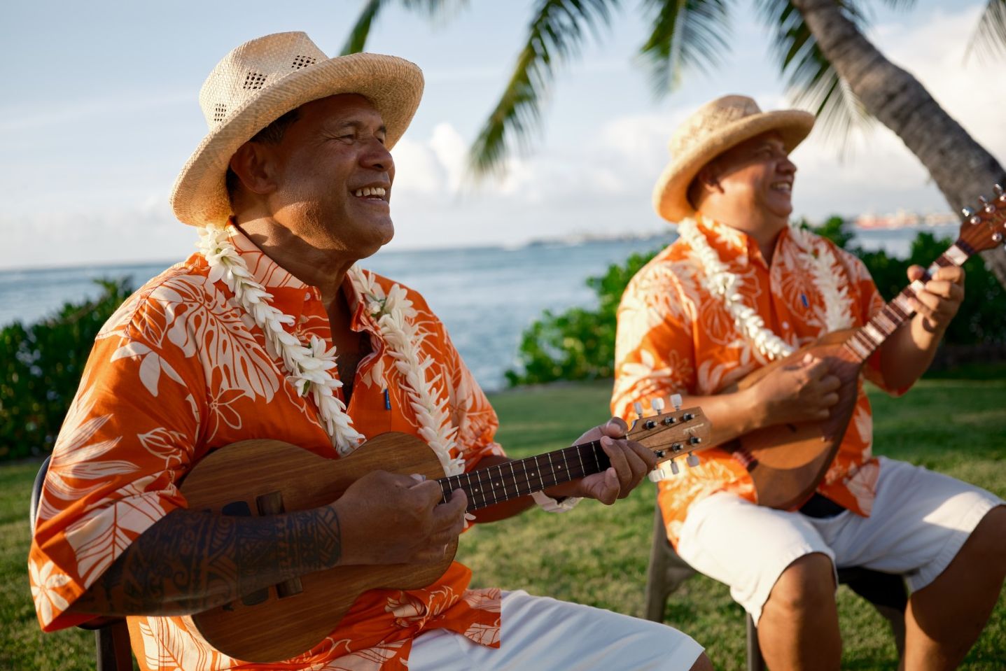 Live muziek met tropische achtergrond