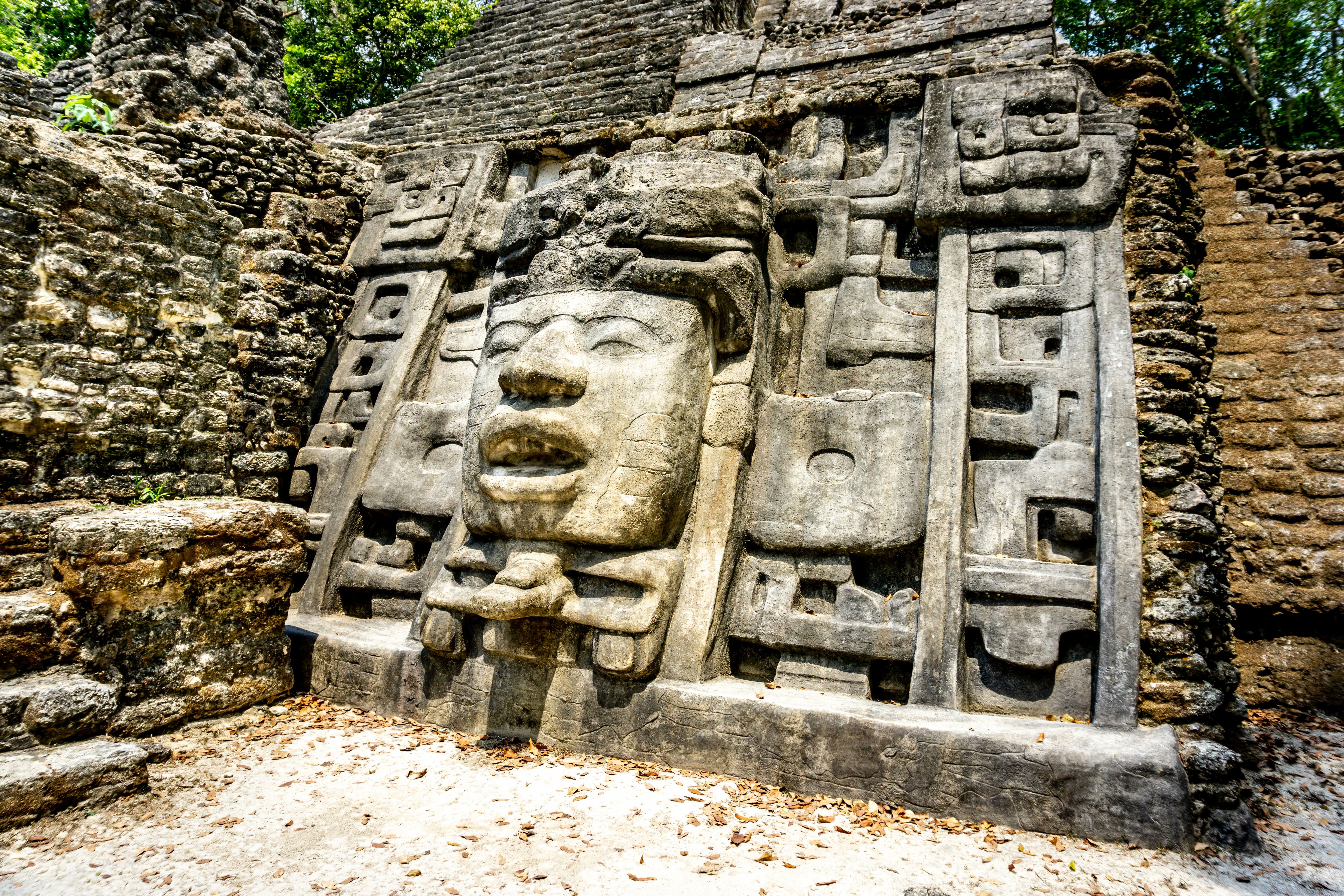 Masker Maya-Stad Lamanai Belize