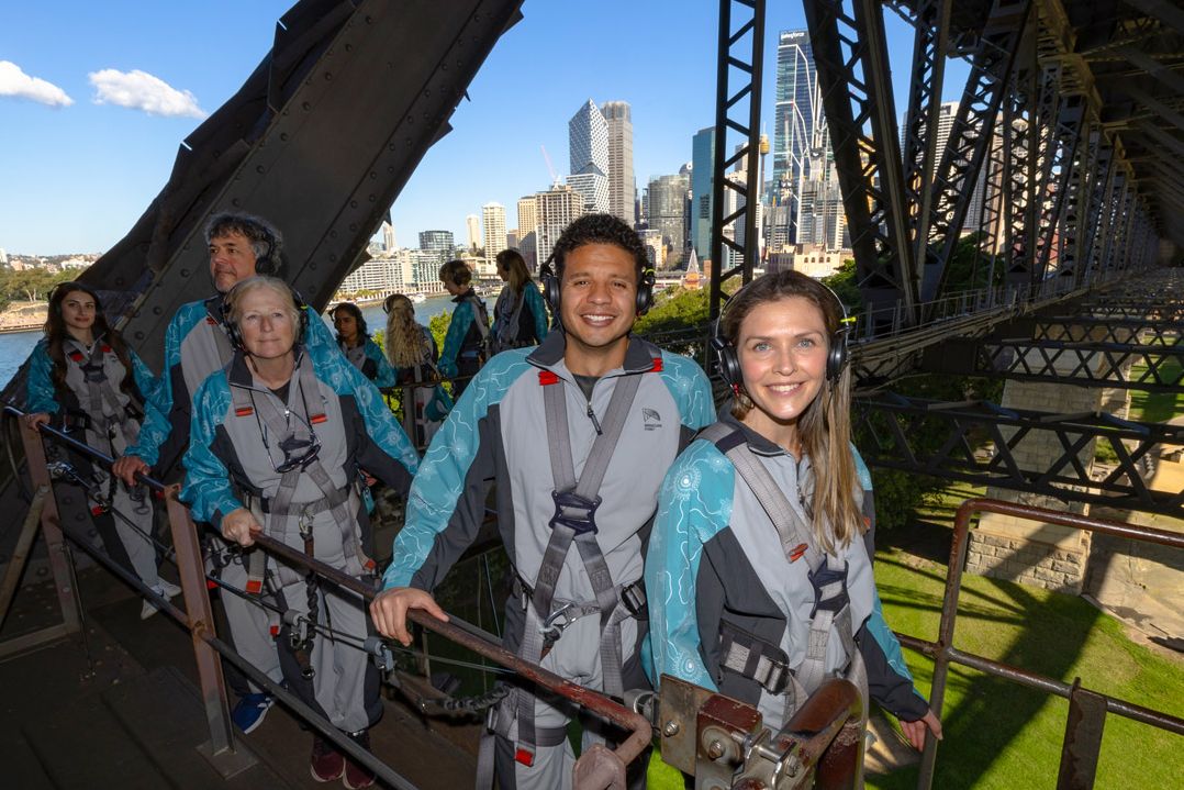 Beklimming van de Harbour Bridge in Sydney in Australie