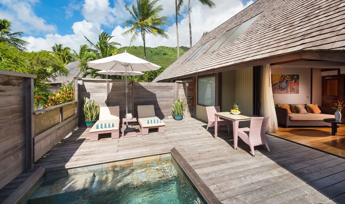 Frans-Polynesie Hilton Moorea Lagoon Resort Garden Pool Bungalow