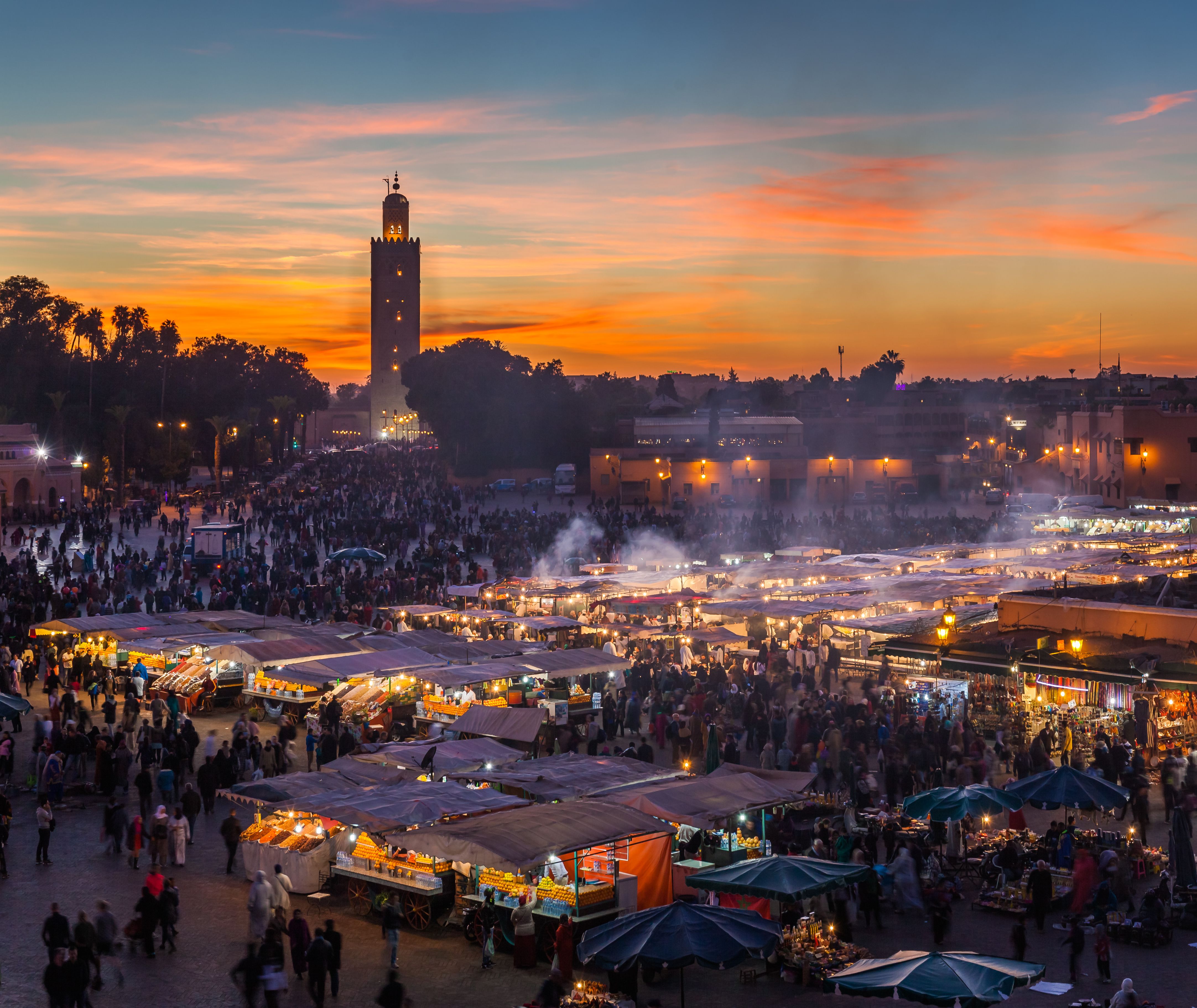 Marokko-Marrakesh-Djemaa-el-Fna-avond
