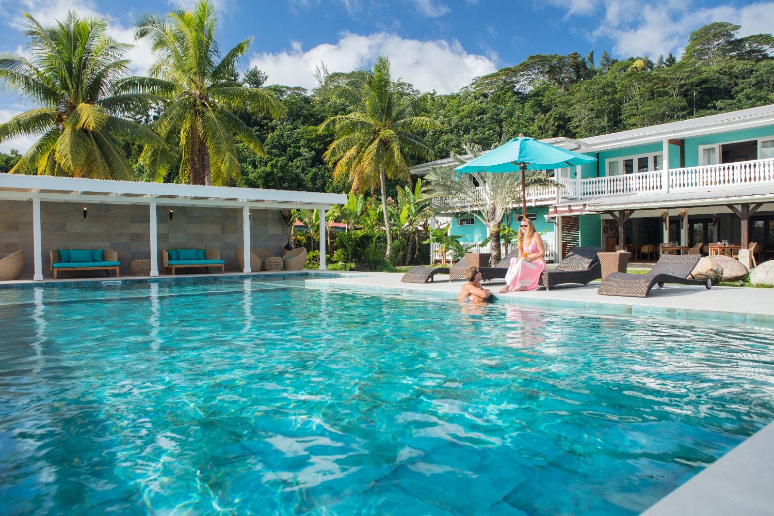 Frans- Polynesie Raiatea Lodge Hotel Zwembad