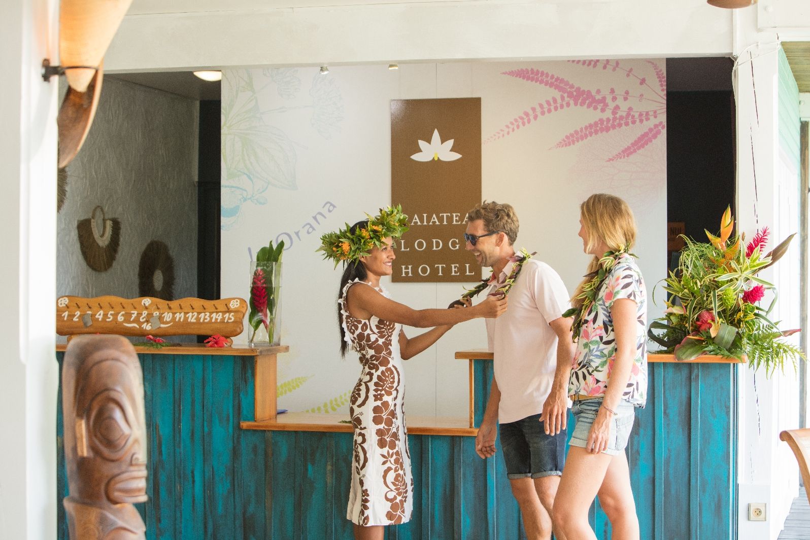 Frans- Polynesie Raiatea Lodge Hotel Receptie