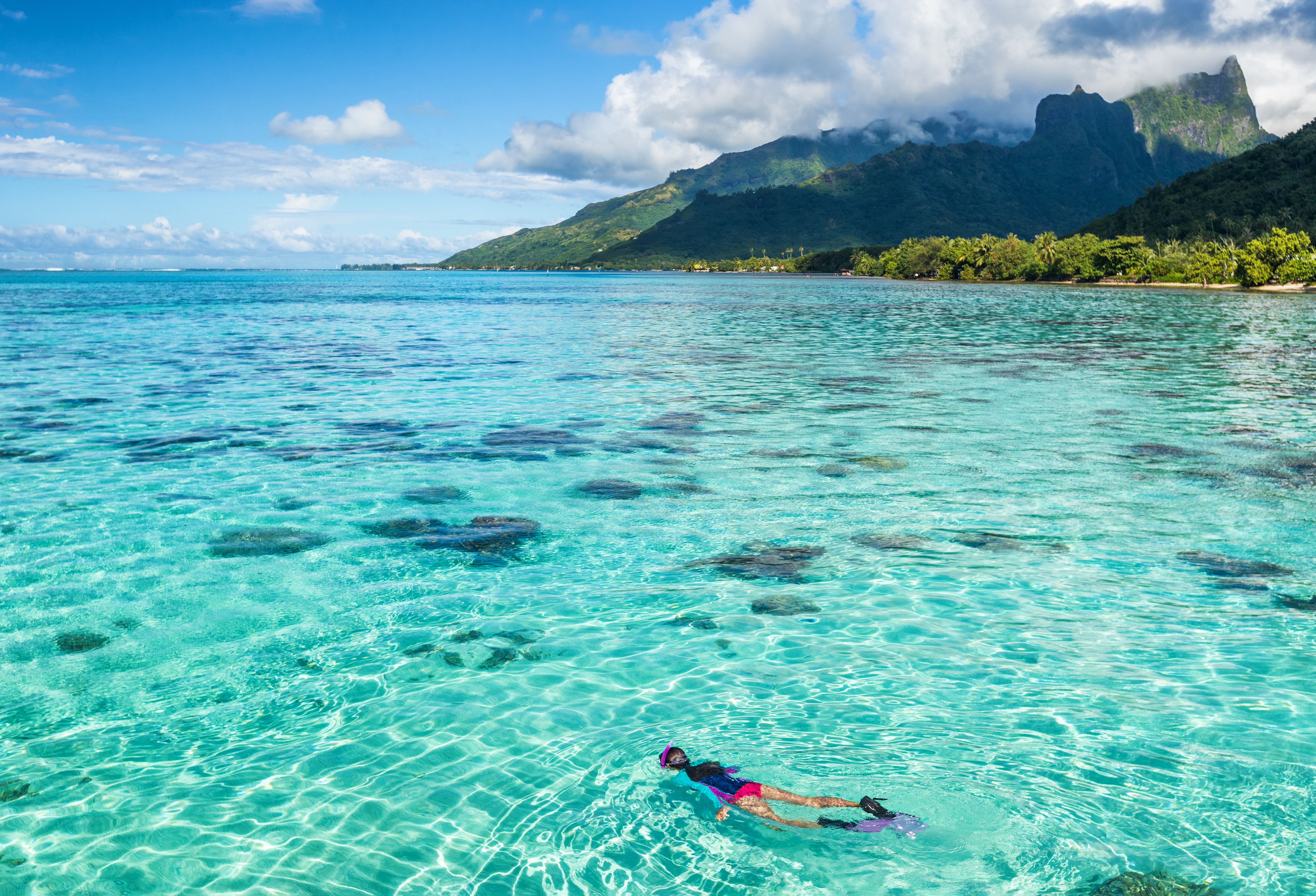 Snorkelen bij Moorea in Frans-Polynesie
