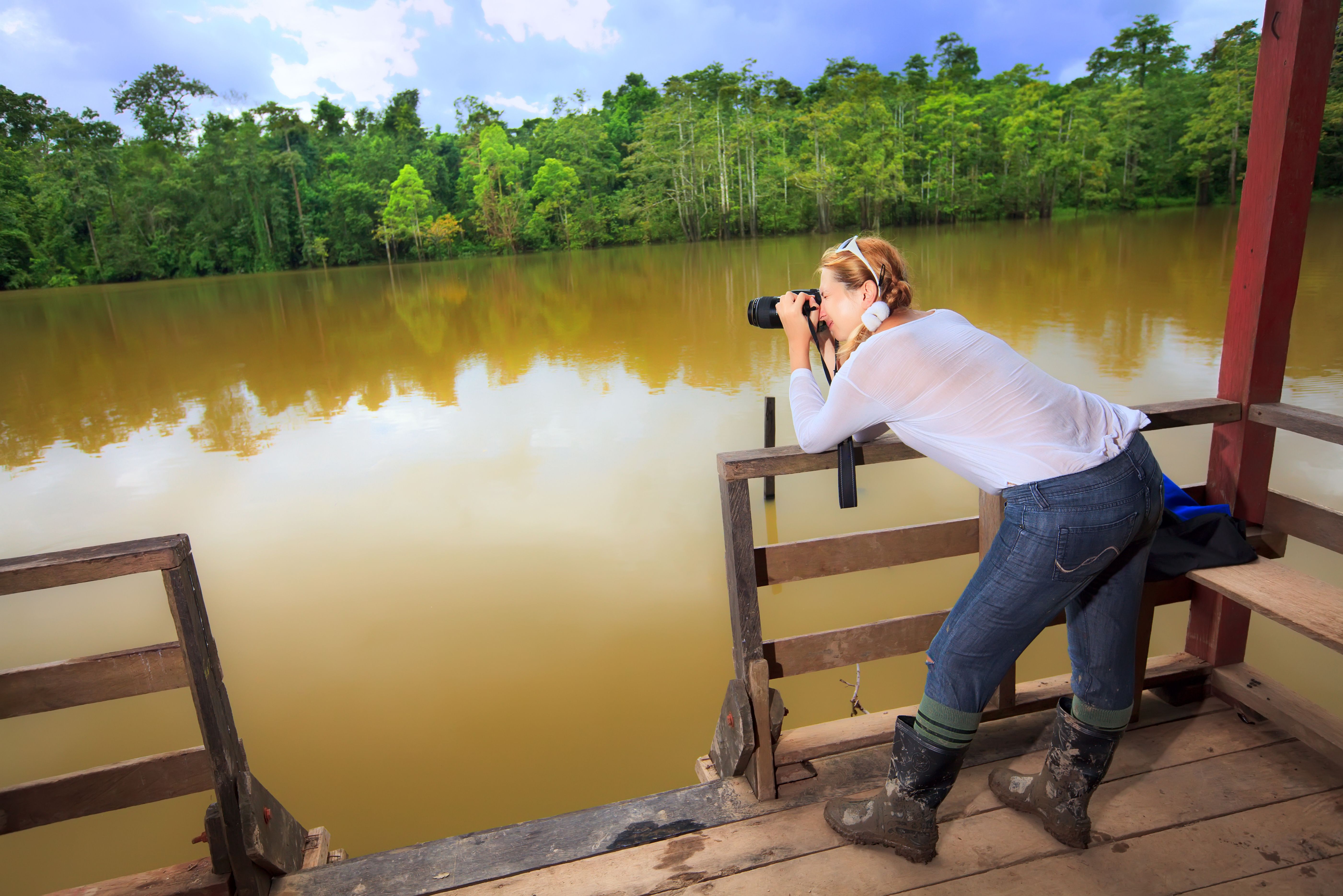 Oevers van de Kinabatangan-rivier