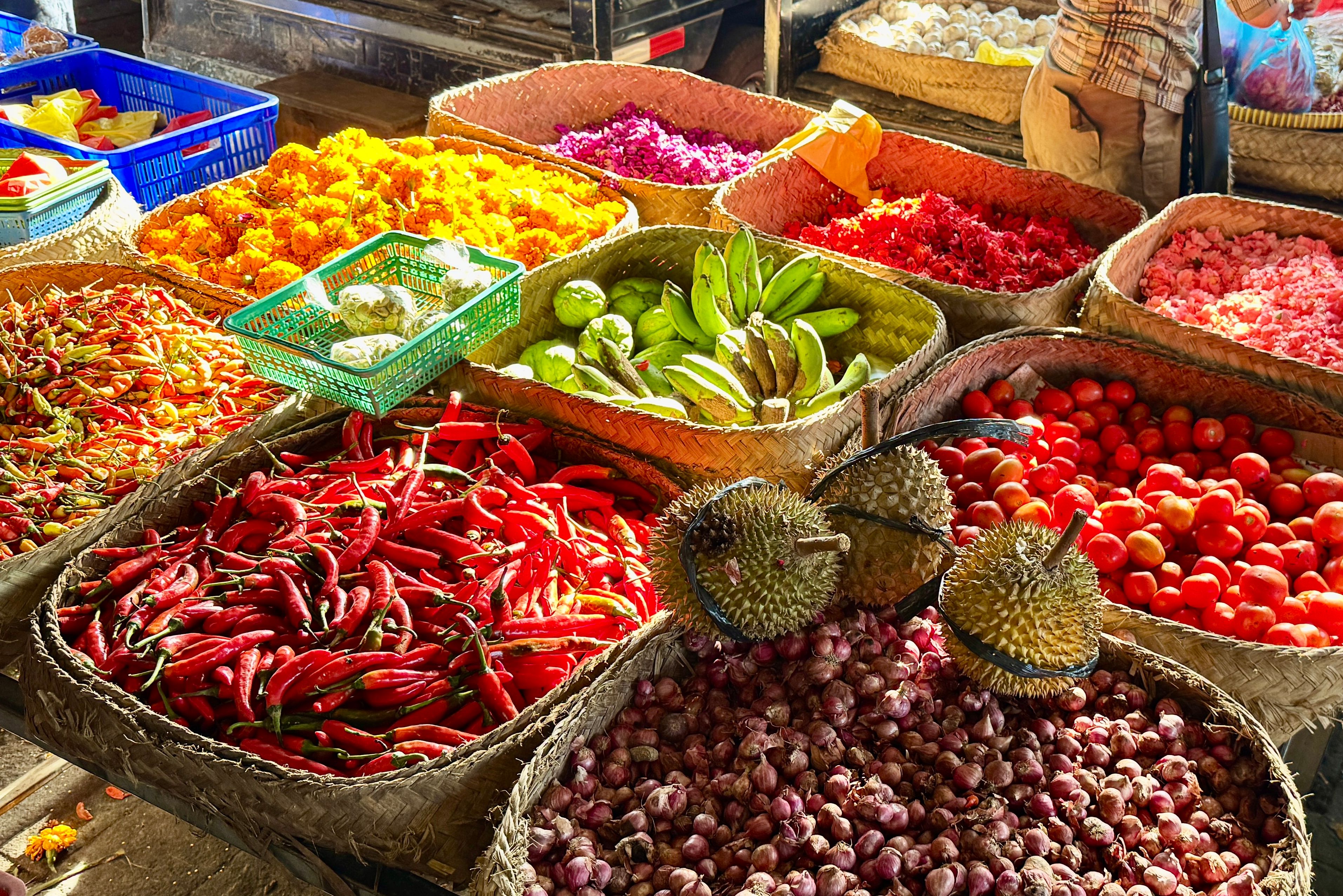Traditionele markt op Bali in Indonesie
